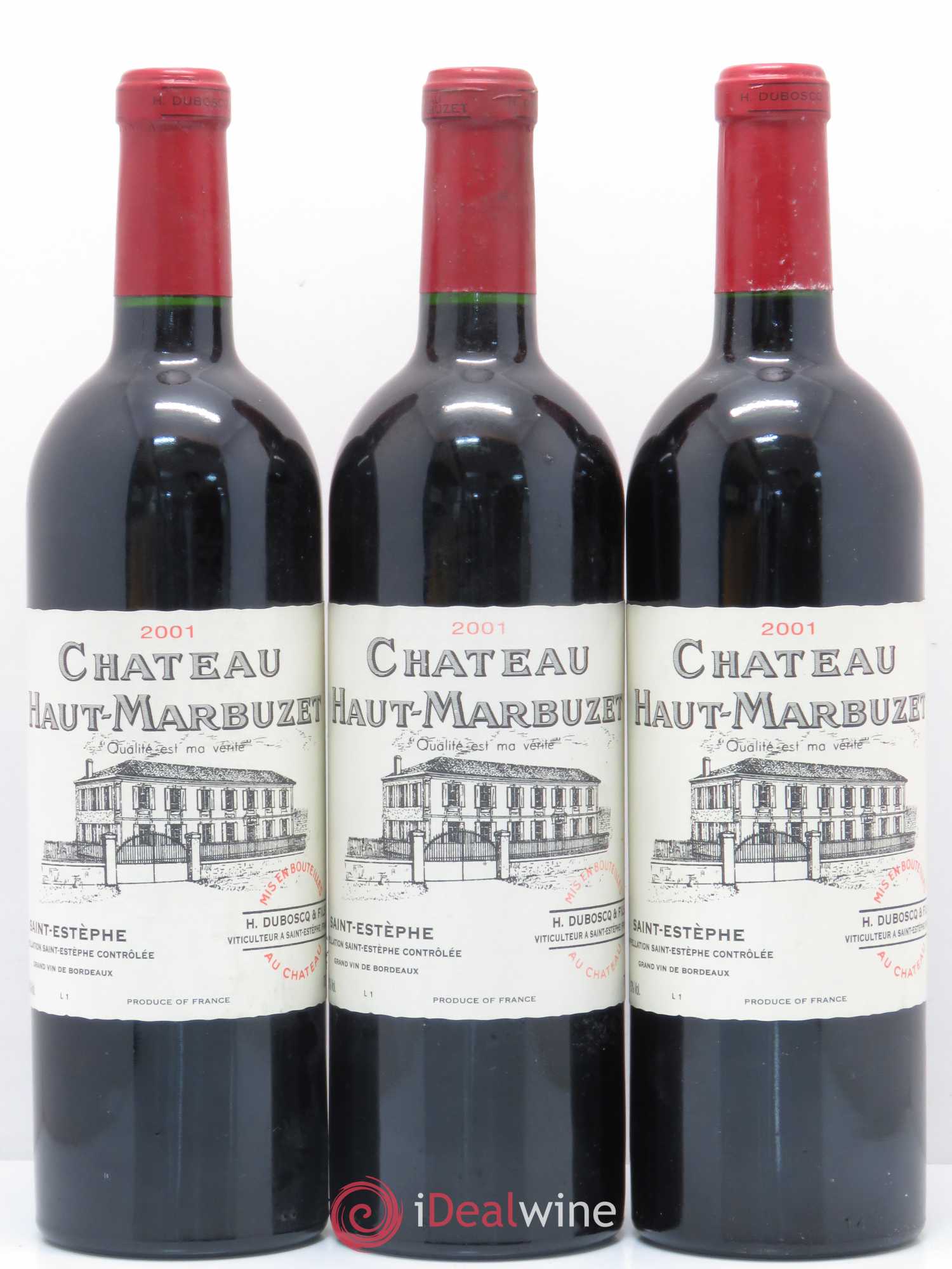 Château Haut Marbuzet 2001 - Lot de 6 bouteilles - 1