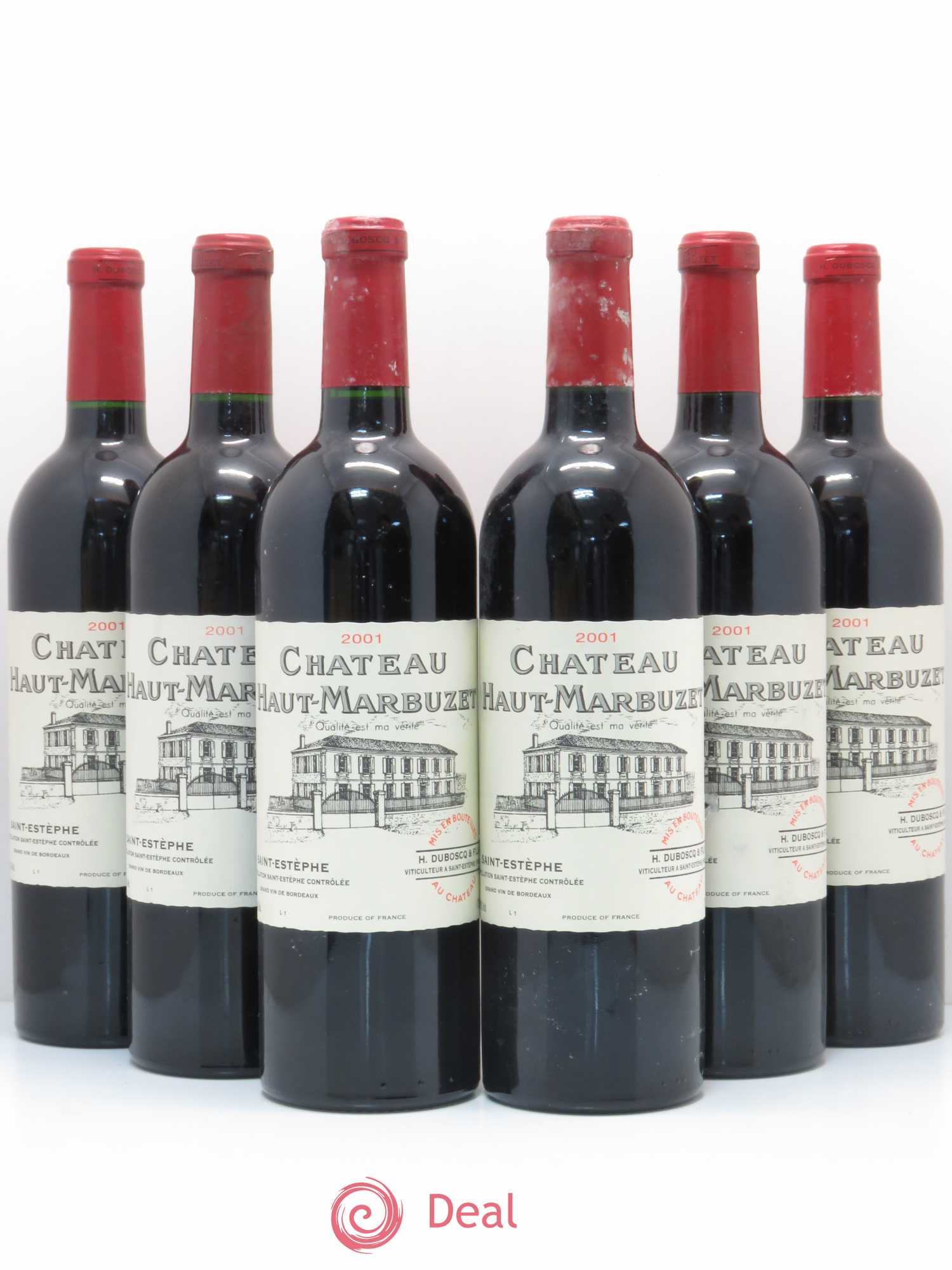 Château Haut Marbuzet 2001 - Lot de 6 bouteilles - 0