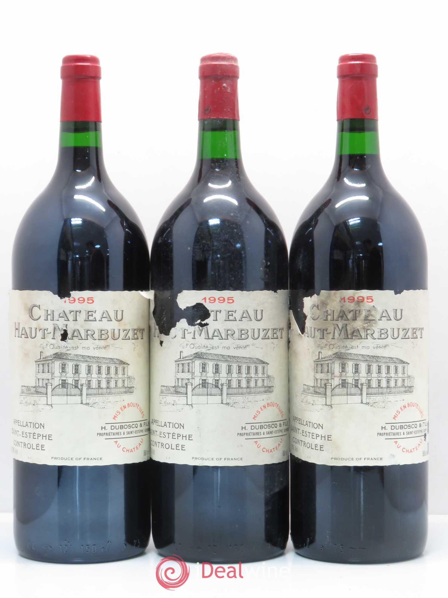 Château Haut Marbuzet 1995 - Lot de 6 magnums - 1
