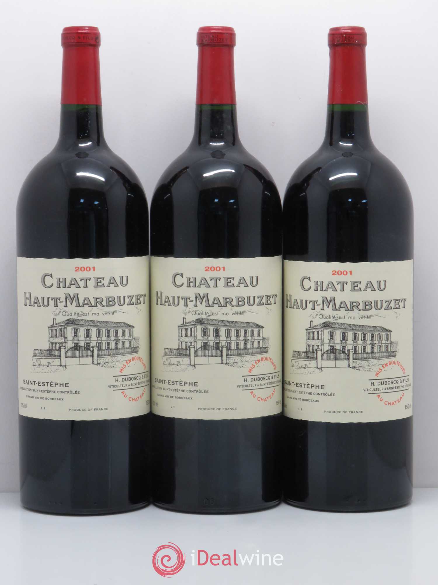 Château Haut Marbuzet 2001 - Lot de 6 magnums - 1