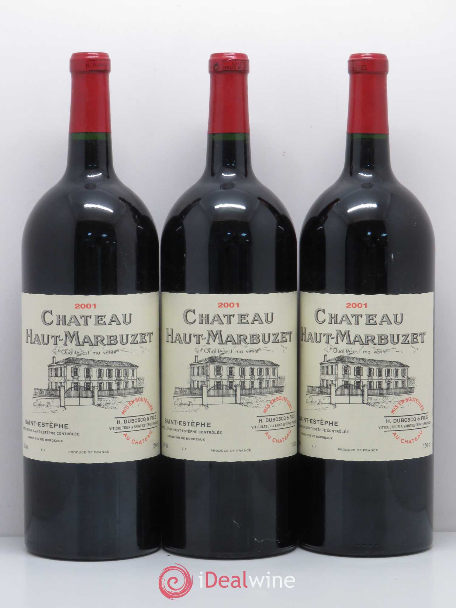 Château Haut Marbuzet 2001 - Lot de 6 magnums - 2