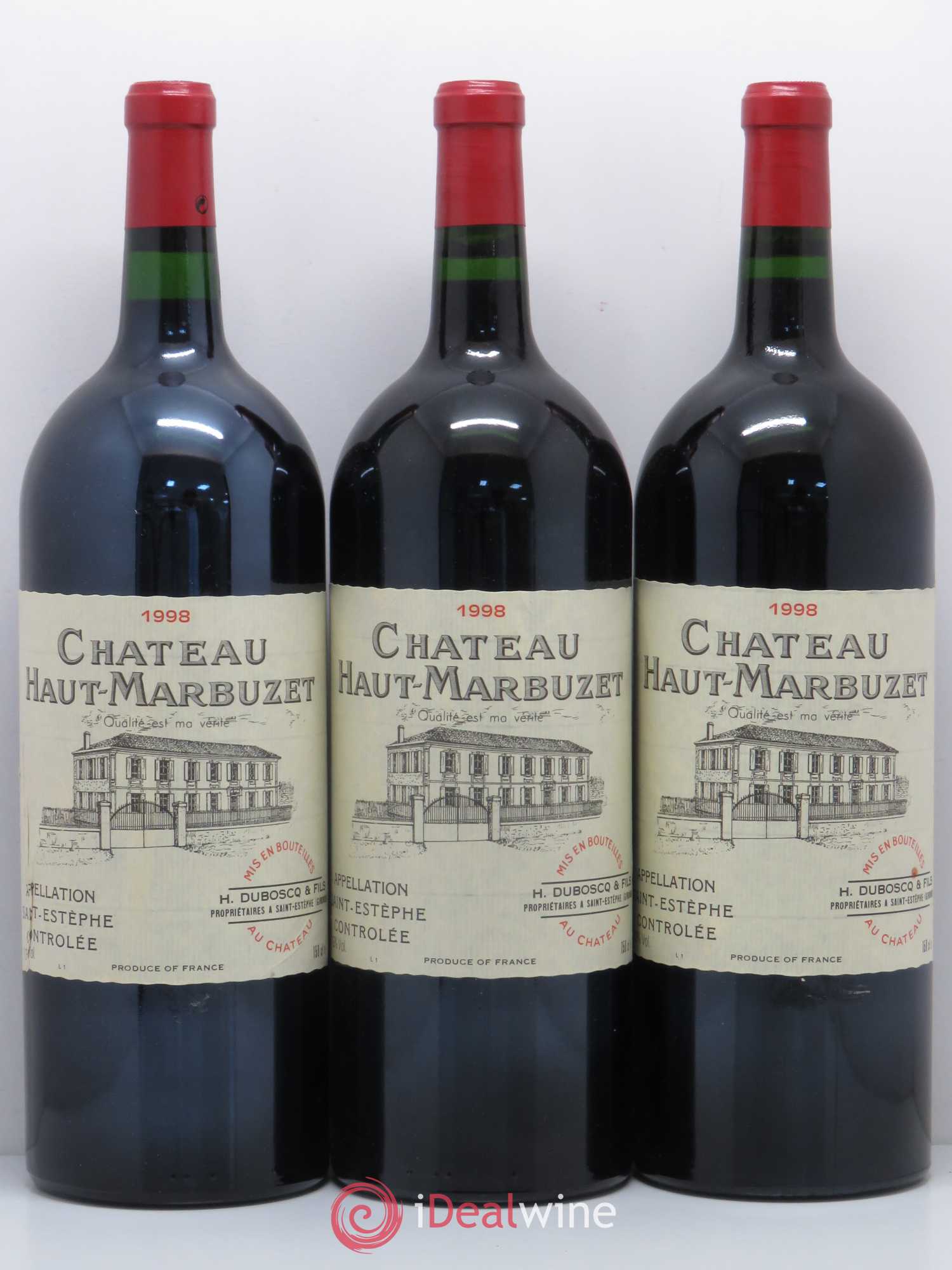 Château Haut Marbuzet 1998 - Lot de 6 magnums - 2