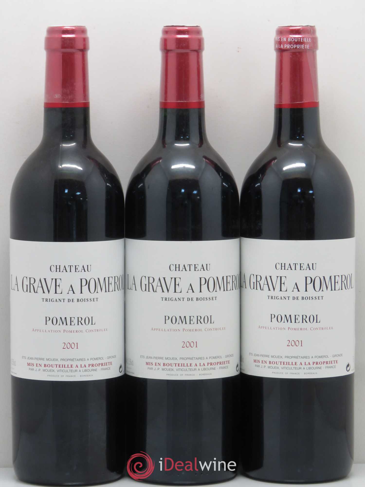 Château La Grave à Pomerol (Trigant de Boisset) 2001 - Lot de 12 bouteilles - 1