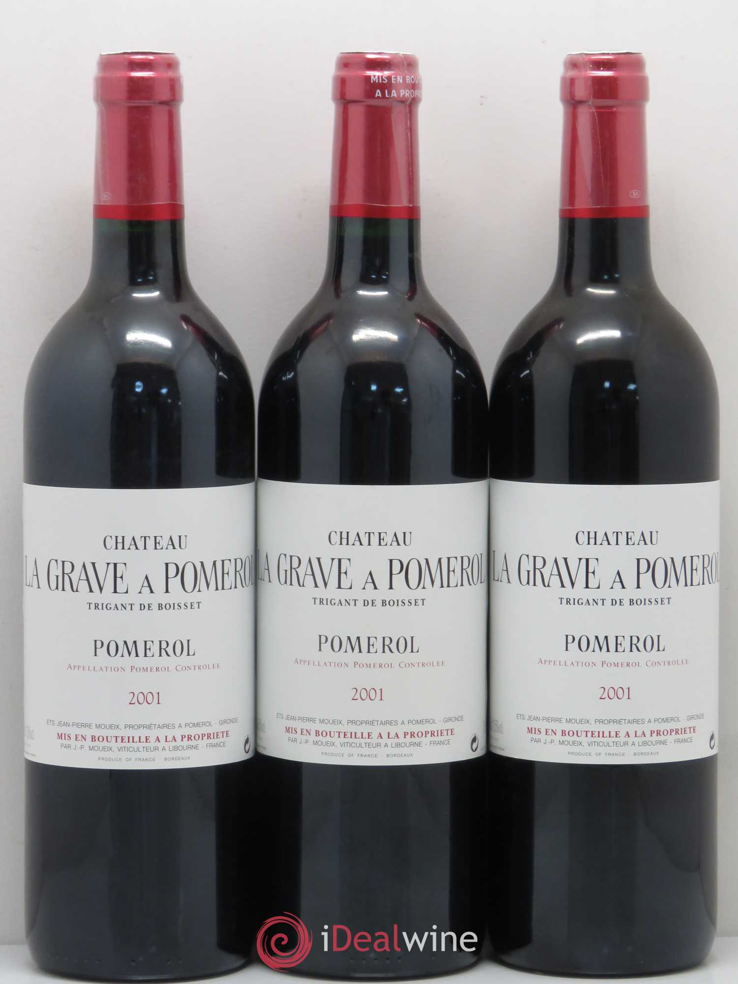Château La Grave à Pomerol (Trigant de Boisset) 2001 - Lot de 12 bouteilles - 2