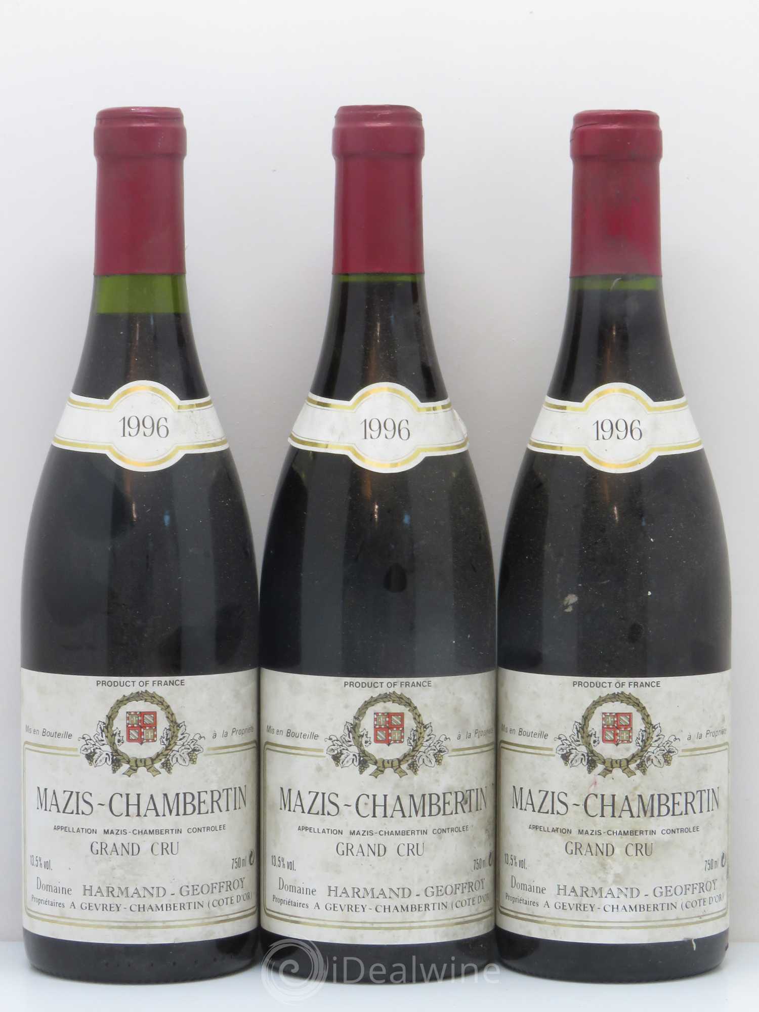 Mazis-Chambertin Grand Cru Domaine Geoffroy (sans prix de réserve) 1996 - Posten von 6 Flaschen - 2
