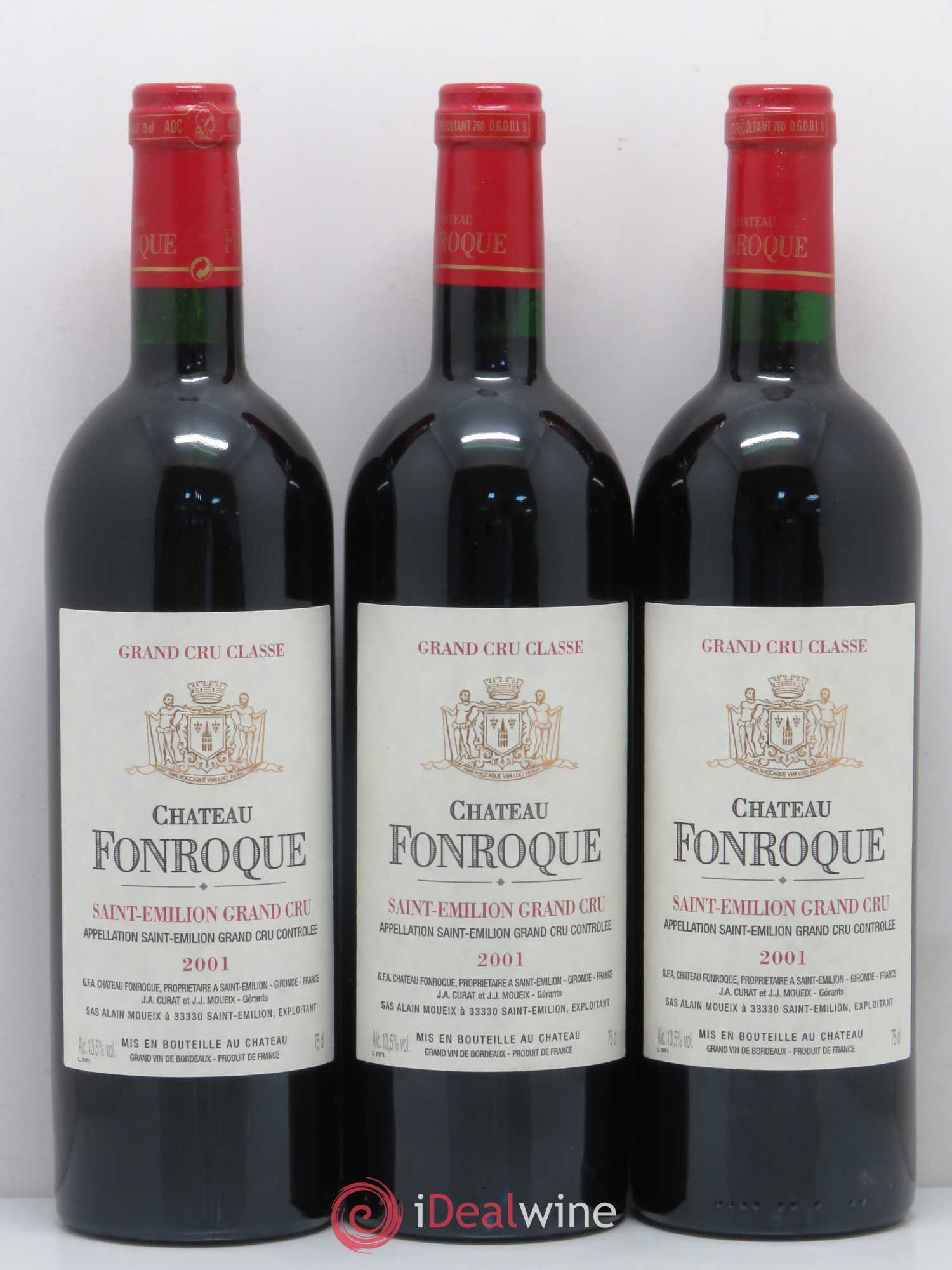 Château Fonroque Grand Cru Classé 2001 - Lot de 12 bouteilles - 1