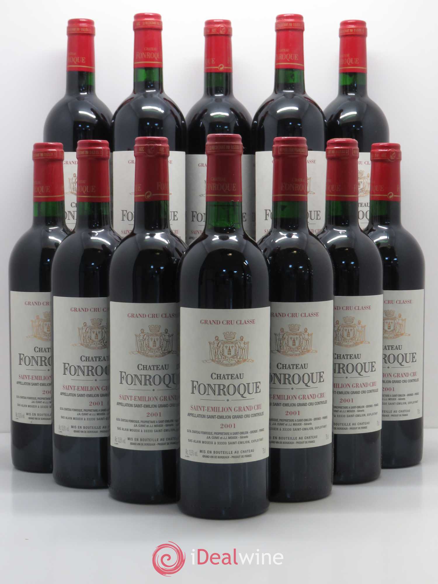 Château Fonroque Grand Cru Classé 2001 - Lot de 12 bouteilles - 0