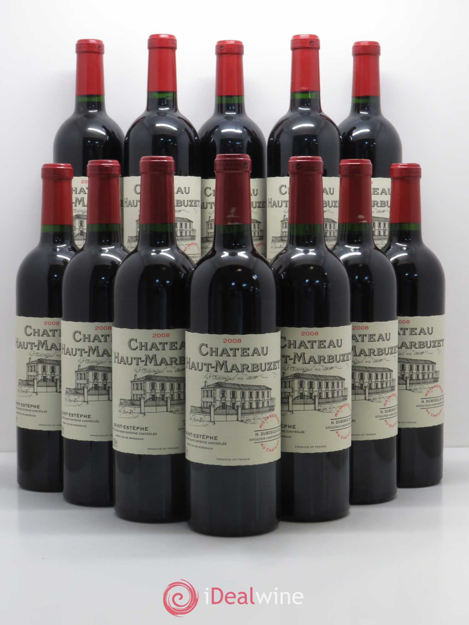 Château Haut Marbuzet 2008 - Lot de 12 bouteilles - 0