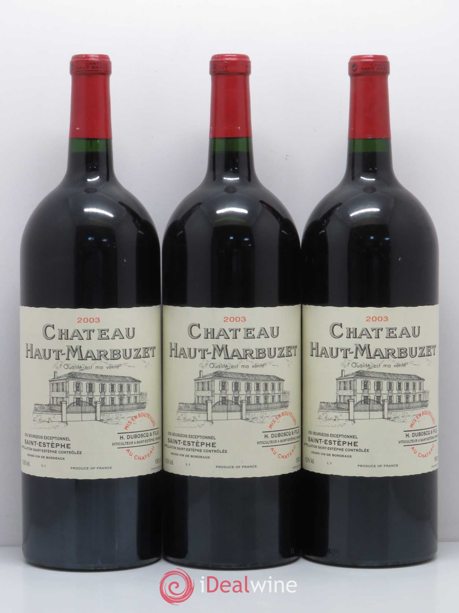 Château Haut Marbuzet 2003 - Lot de 6 magnums - 2
