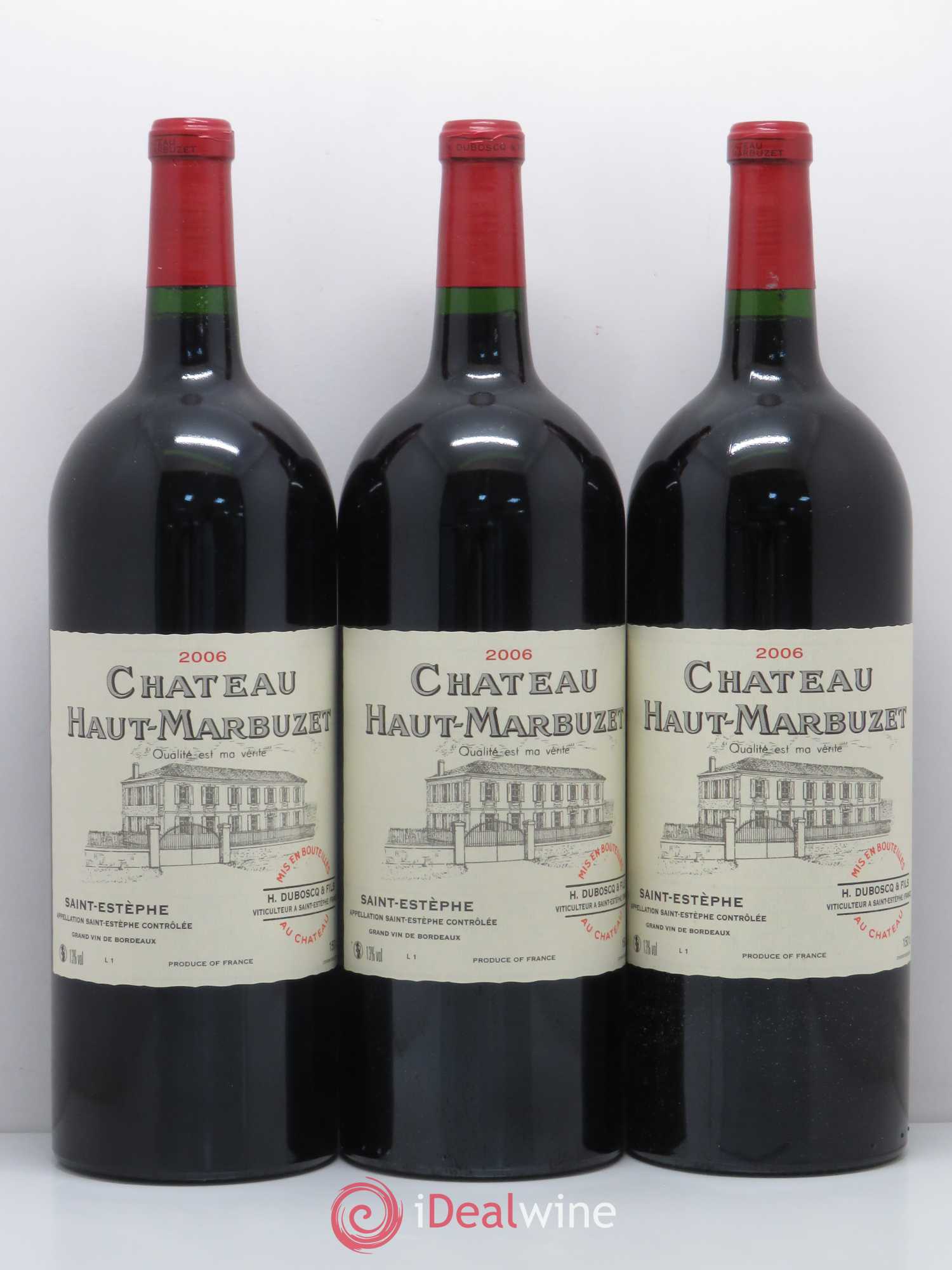 Château Haut Marbuzet 2006 - Lot de 6 magnums - 1