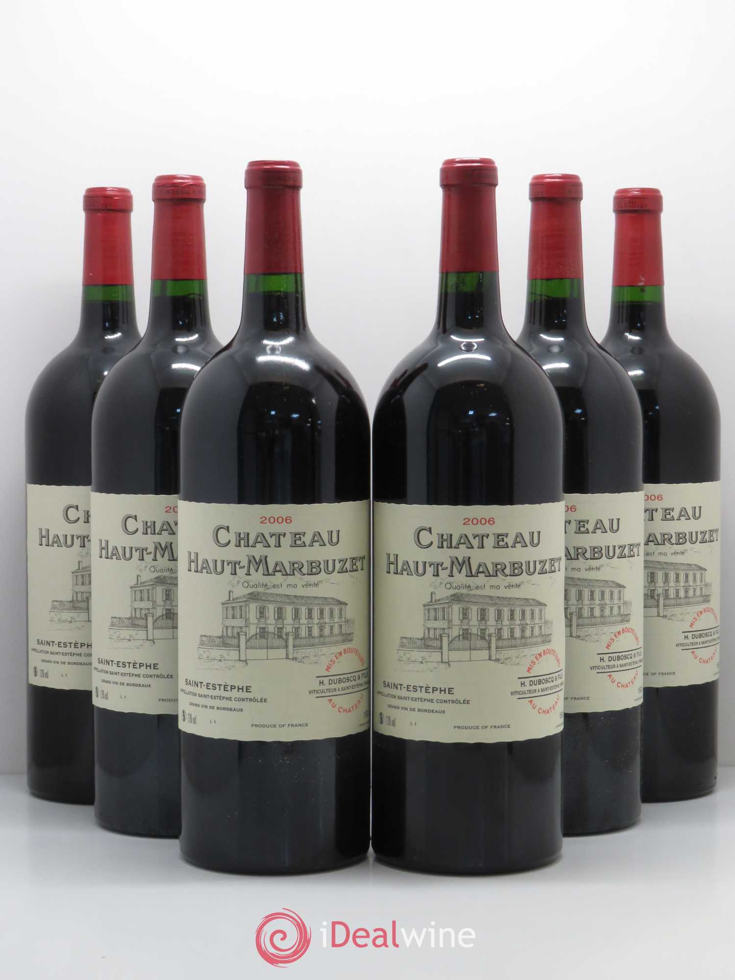 Château Haut Marbuzet 2006 - Lot de 6 magnums - 0