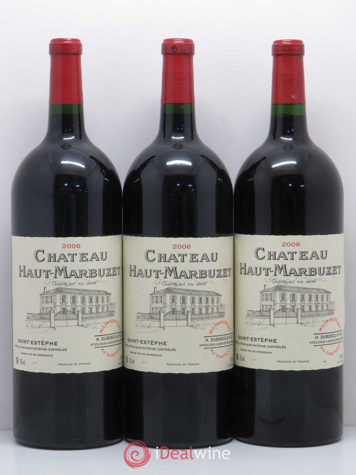 Château Haut Marbuzet 2006 - Lot de 6 magnums - 1