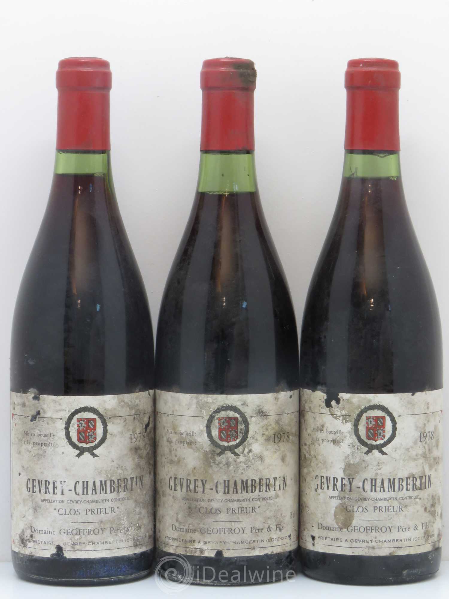 Gevrey-Chambertin Clos Prieur Geoffroy 1978 - Posten von 5 Flaschen - 1