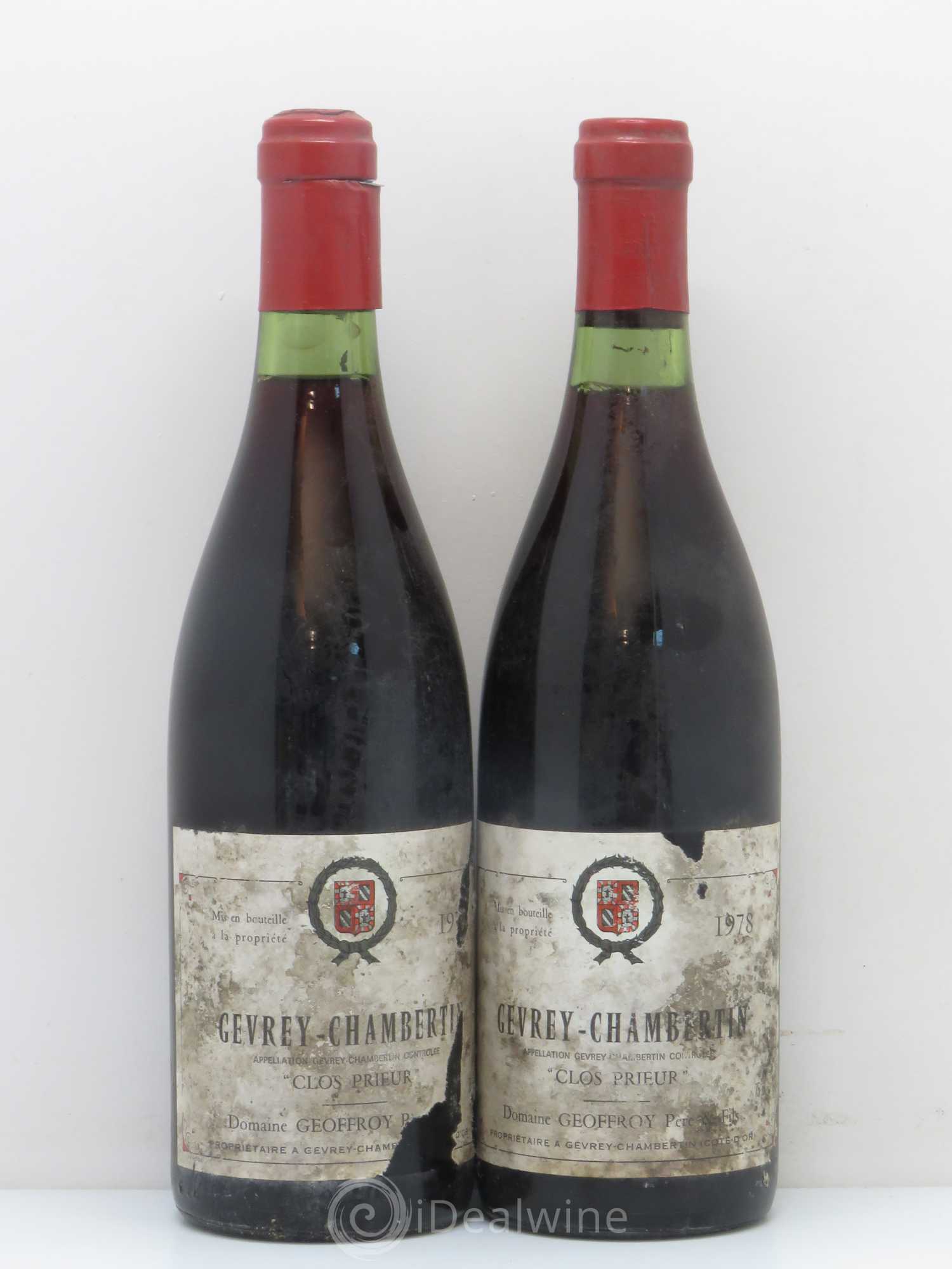 Gevrey-Chambertin Clos Prieur Geoffroy 1978 - Posten von 5 Flaschen - 2