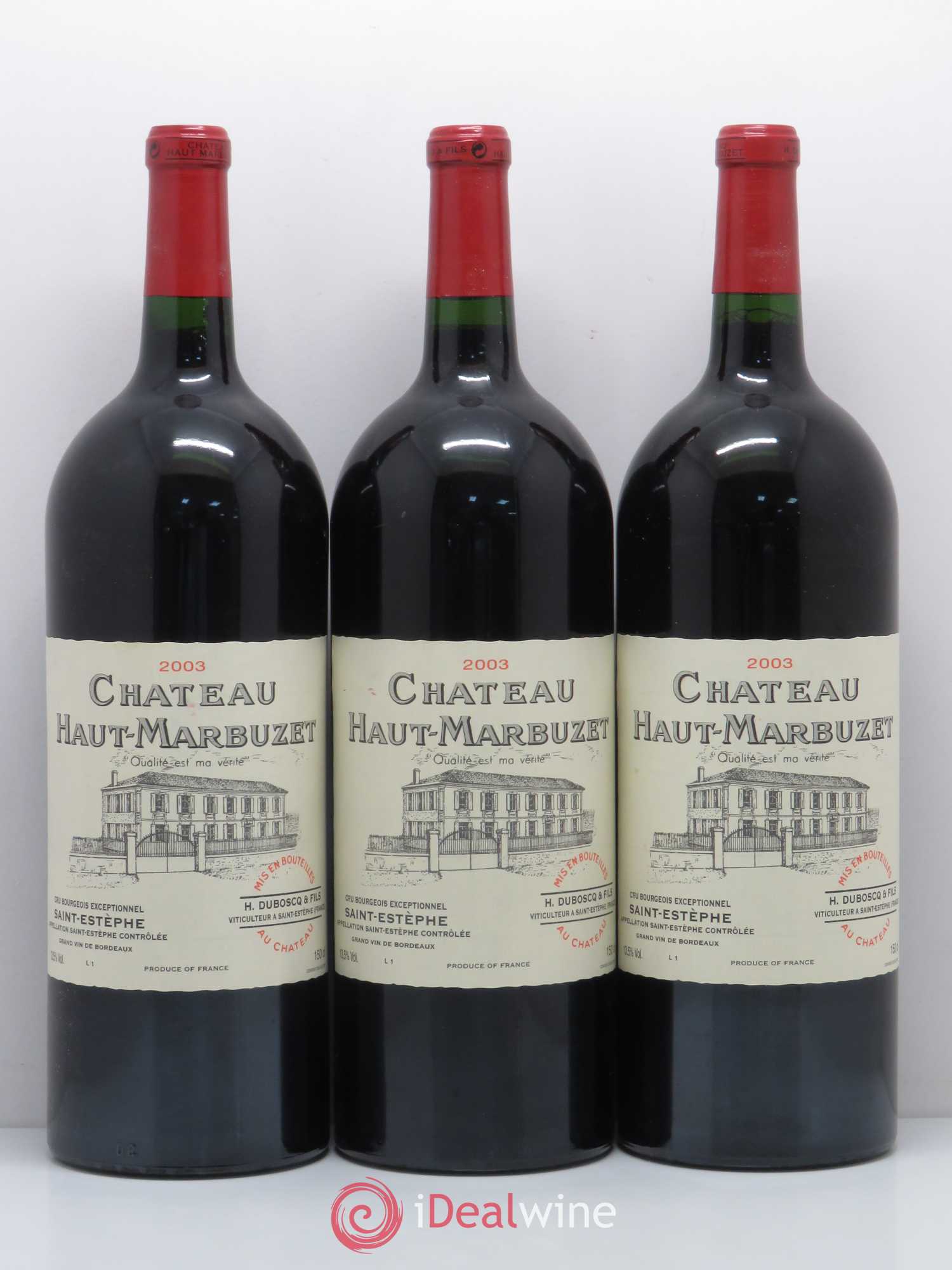 Château Haut Marbuzet 2003 - Lot de 6 magnums - 2