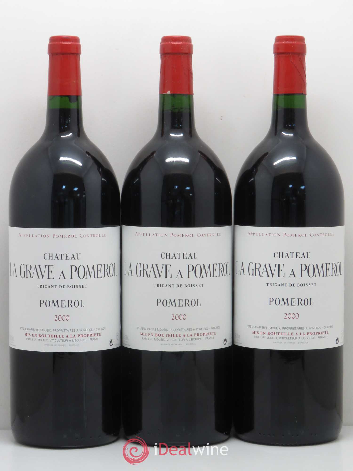 Château La Grave à Pomerol (Trigant de Boisset) 2000 - Lot de 6 magnums - 2
