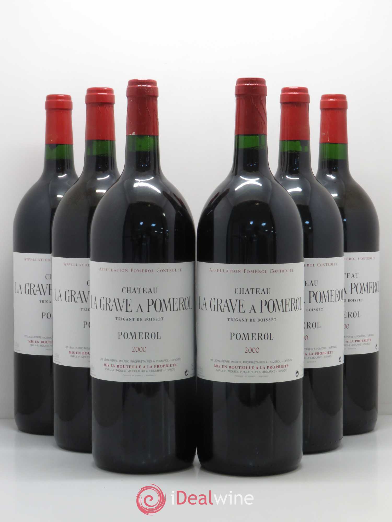 Château La Grave à Pomerol (Trigant de Boisset) 2000 - Lot de 6 magnums - 0