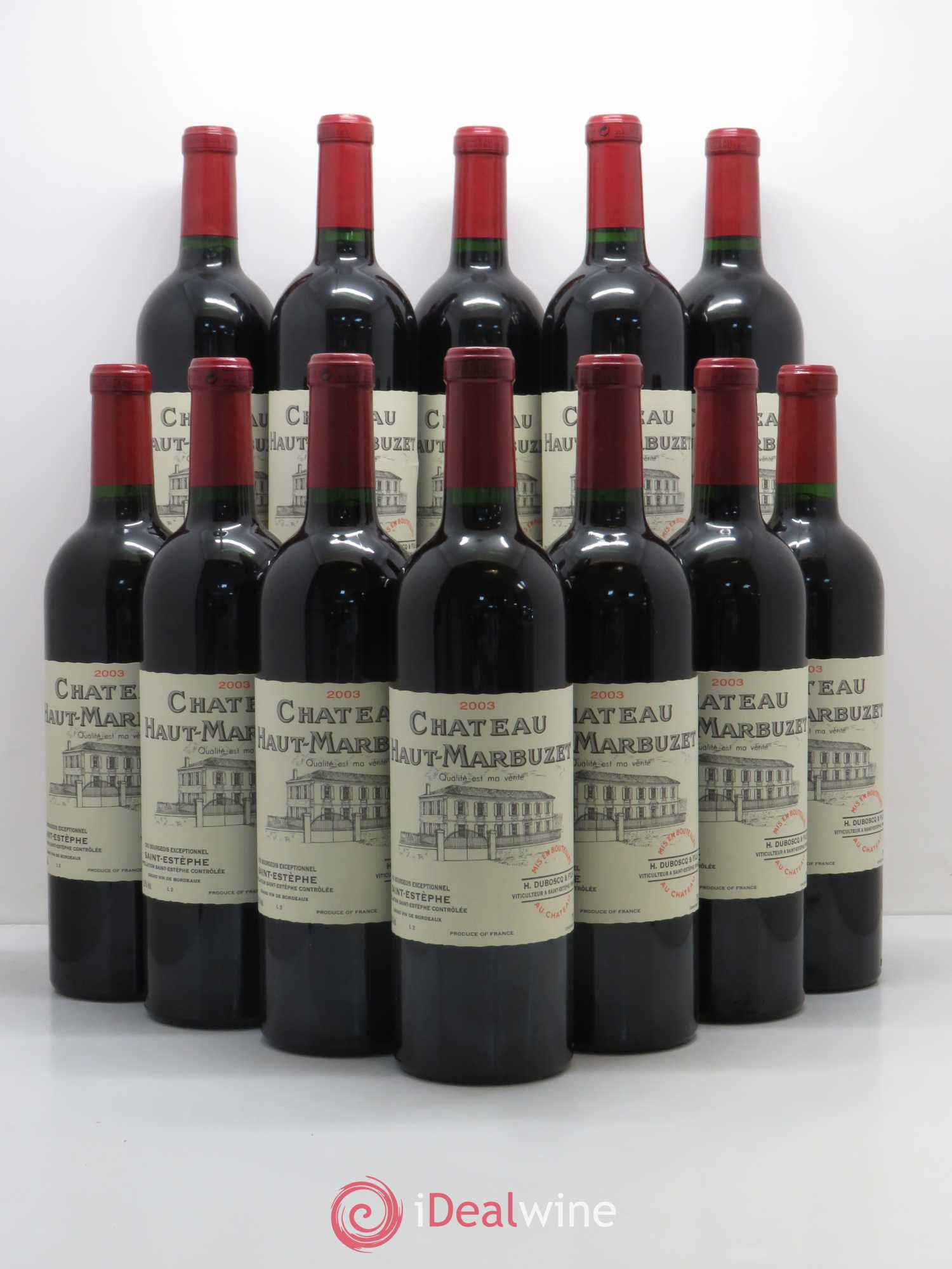 Château Haut Marbuzet 2003 - Lot de 12 bouteilles - 0
