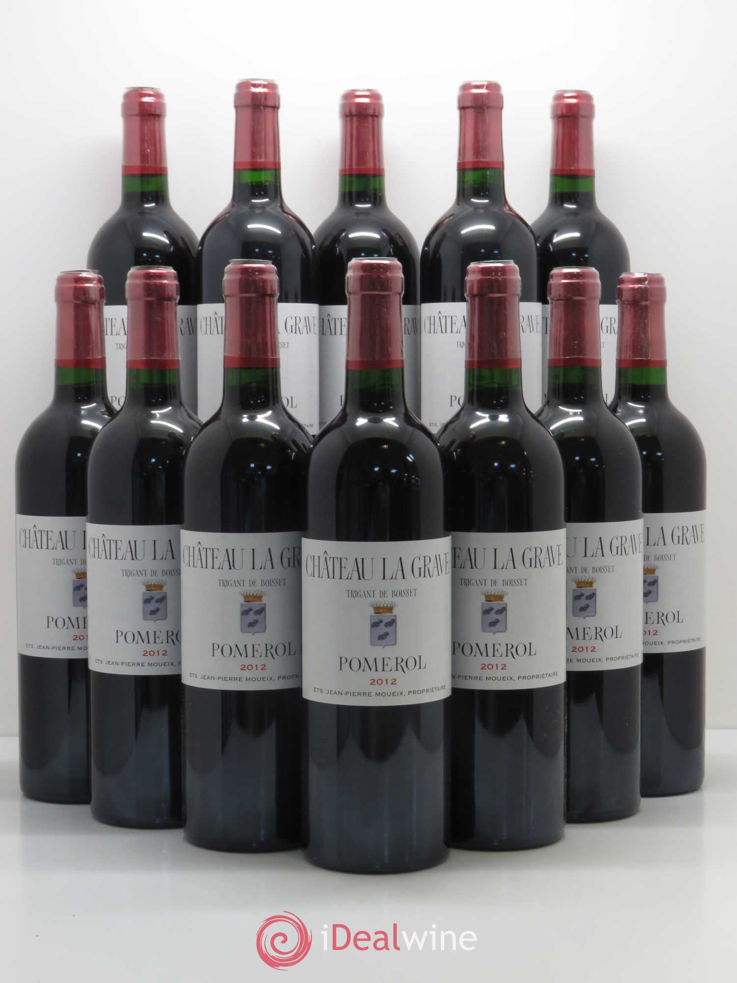 Château La Grave à Pomerol (Trigant de Boisset) 2012 - Lot de 12 bouteilles - 0
