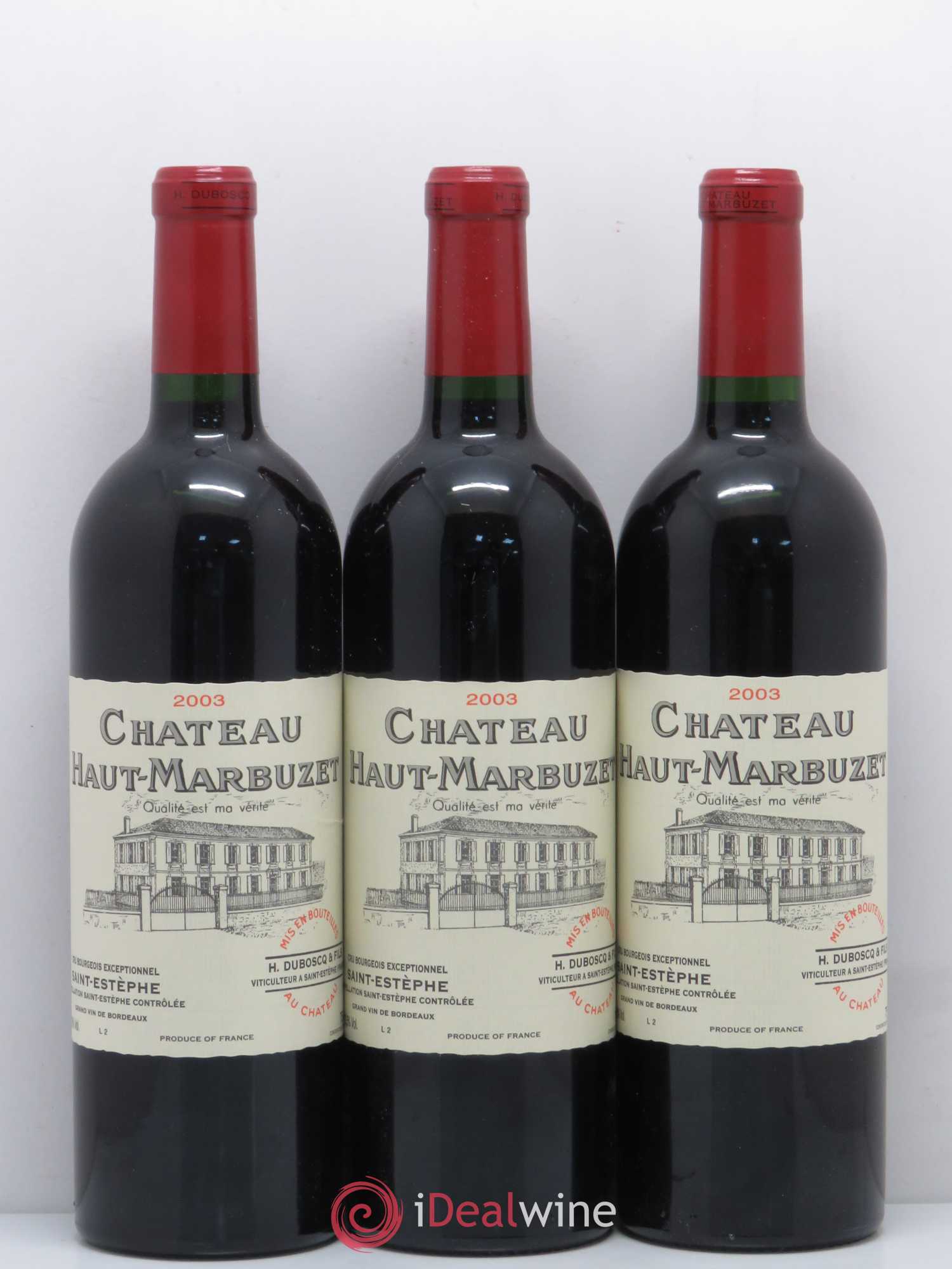 Château Haut Marbuzet 2003 - Lot de 12 bouteilles - 2