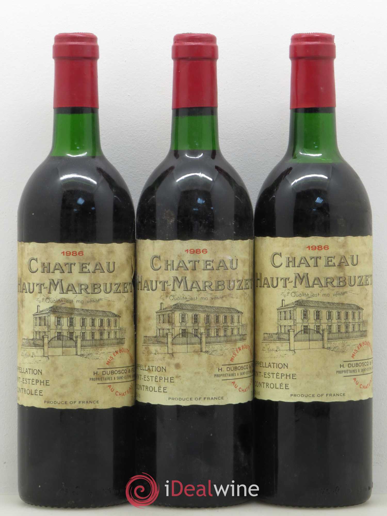 Château Haut Marbuzet 1986 - Lot de 12 bouteilles - 2