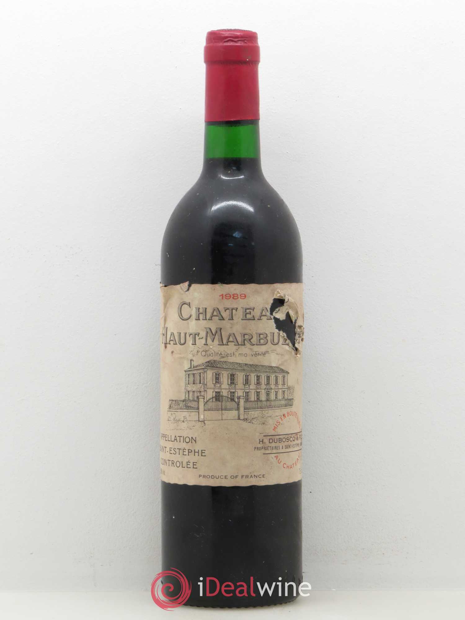 Château Haut Marbuzet 1989 - Lot de 1 bouteille - 0
