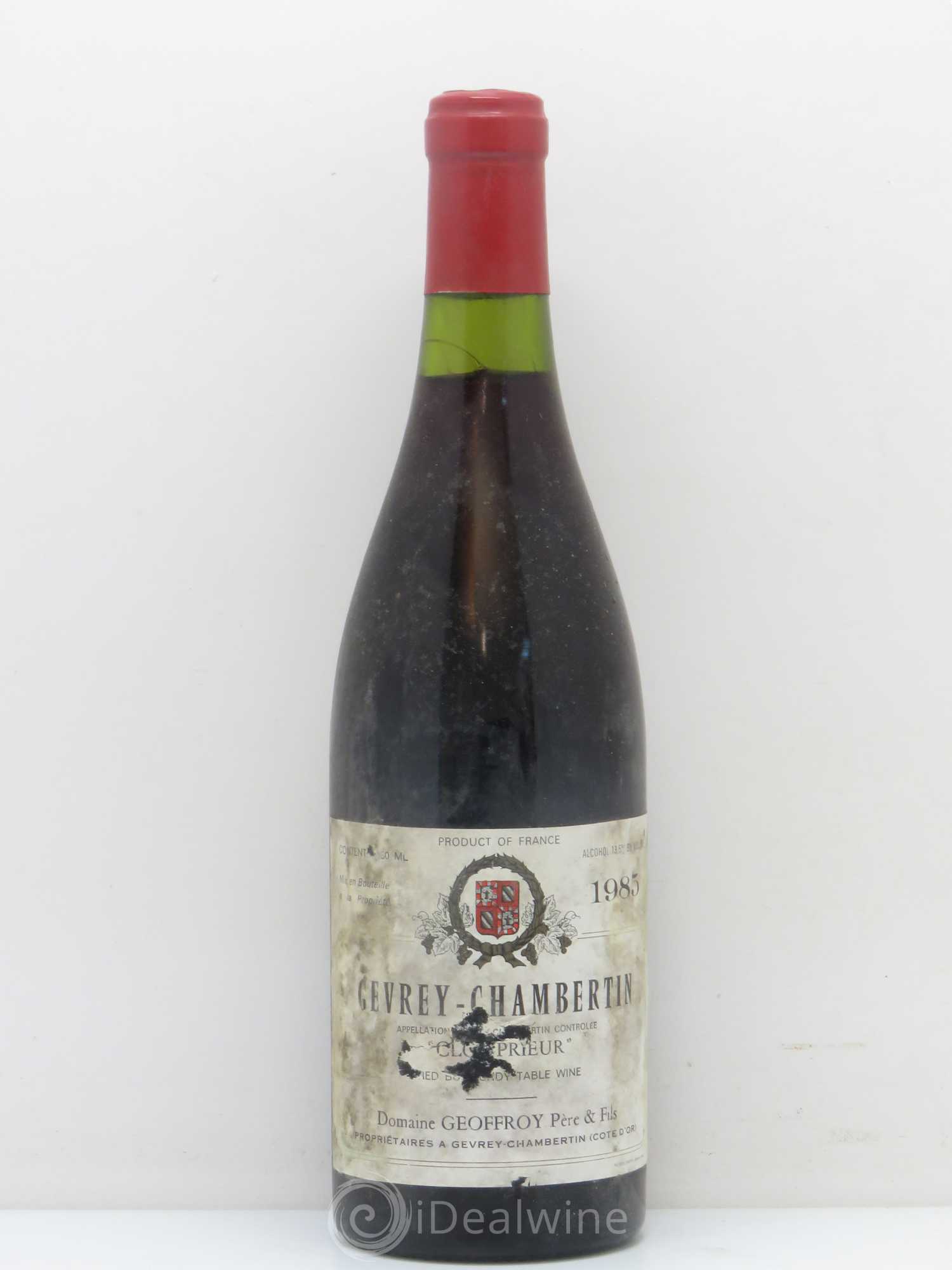 Gevrey-Chambertin Clos Prieur Geoffroy 1985 - Lot de 1 bouteille - 0