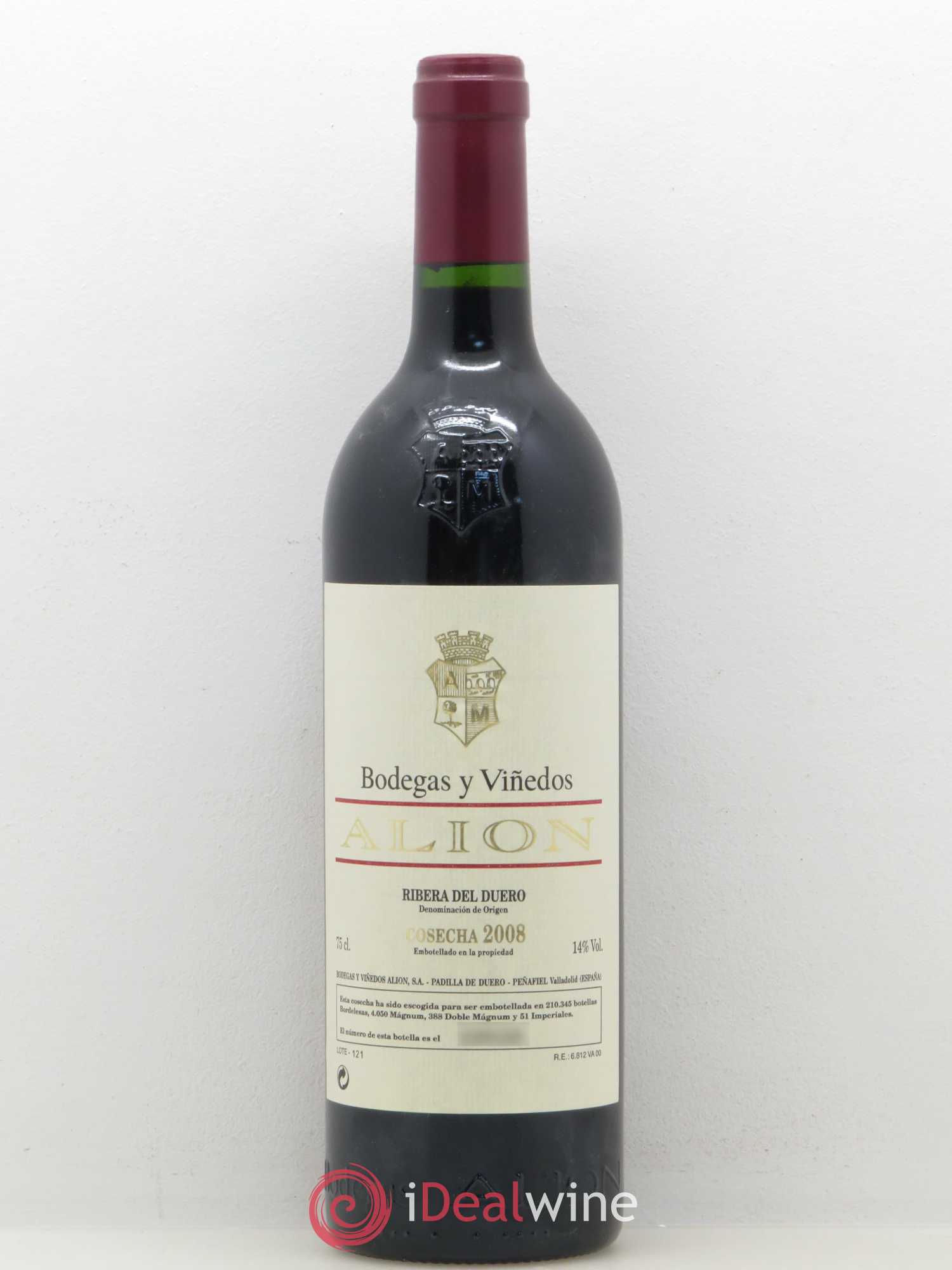 Ribera Del Duero DO Vega Sicilia Alion Famille Alvarez 2008 - Lot de 1 bouteille - 0
