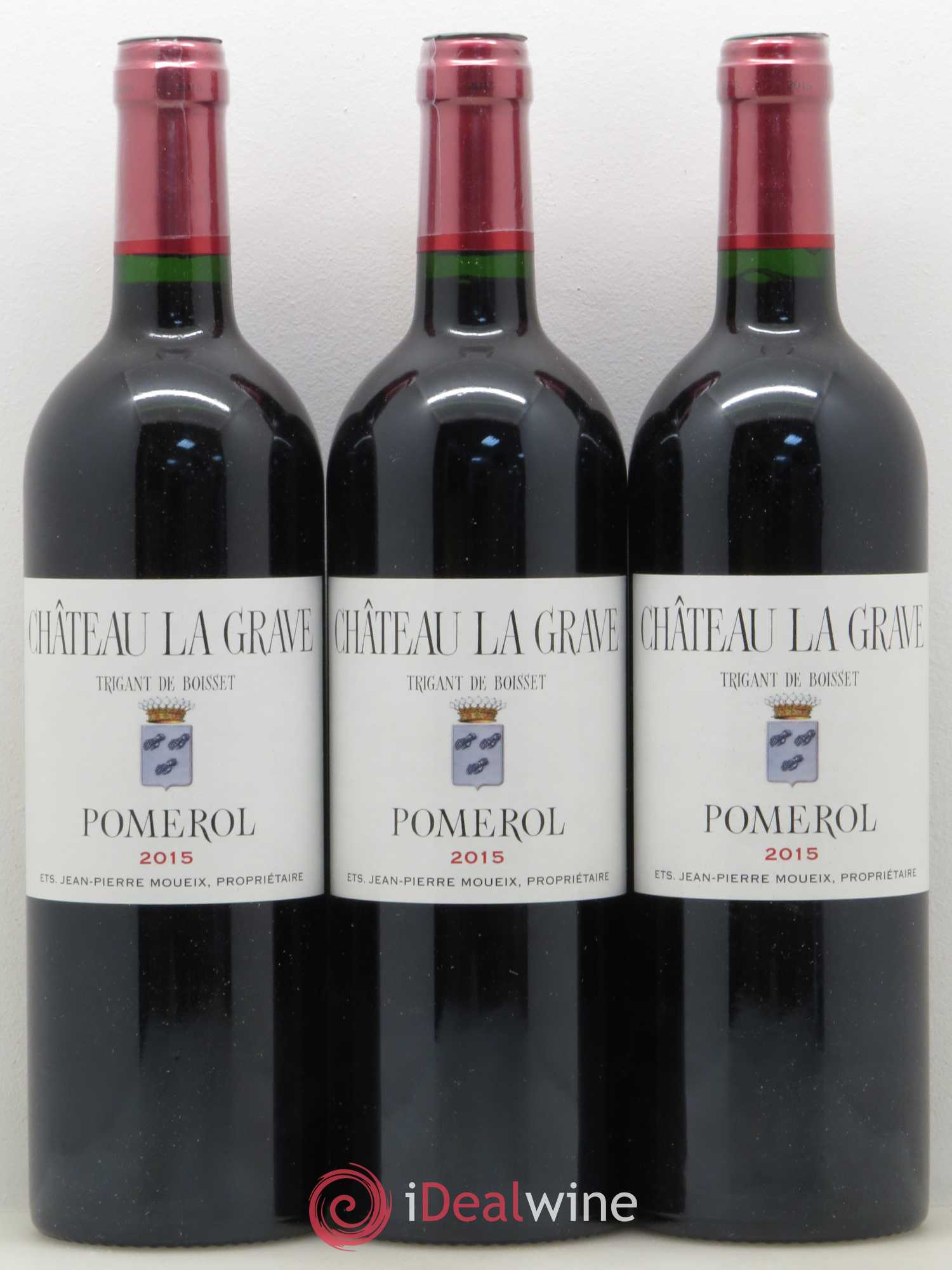 Château La Grave à Pomerol (Trigant de Boisset) 2015 - Lot de 12 bouteilles - 1
