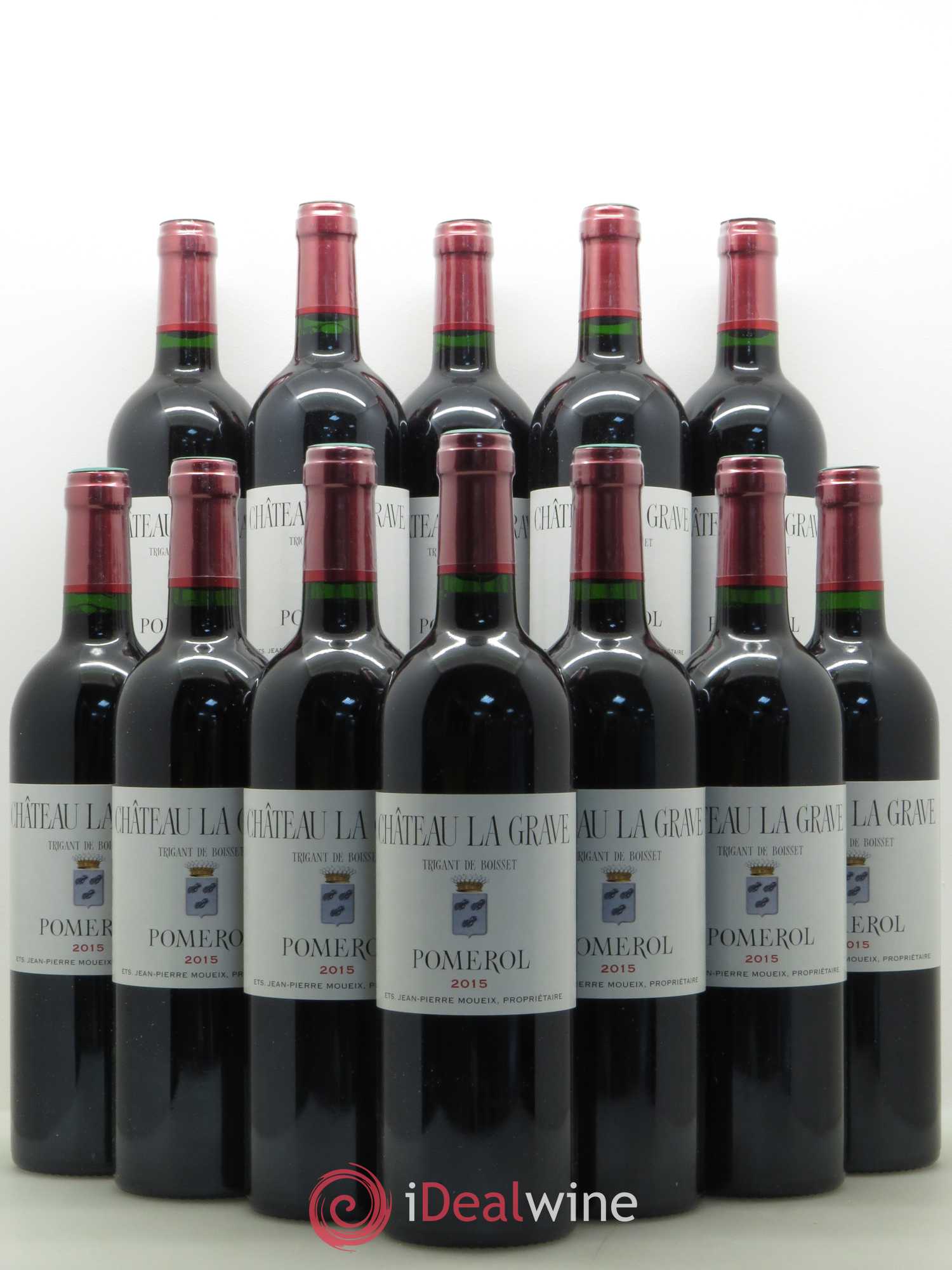 Château La Grave à Pomerol (Trigant de Boisset) 2015 - Lot de 12 bouteilles - 0