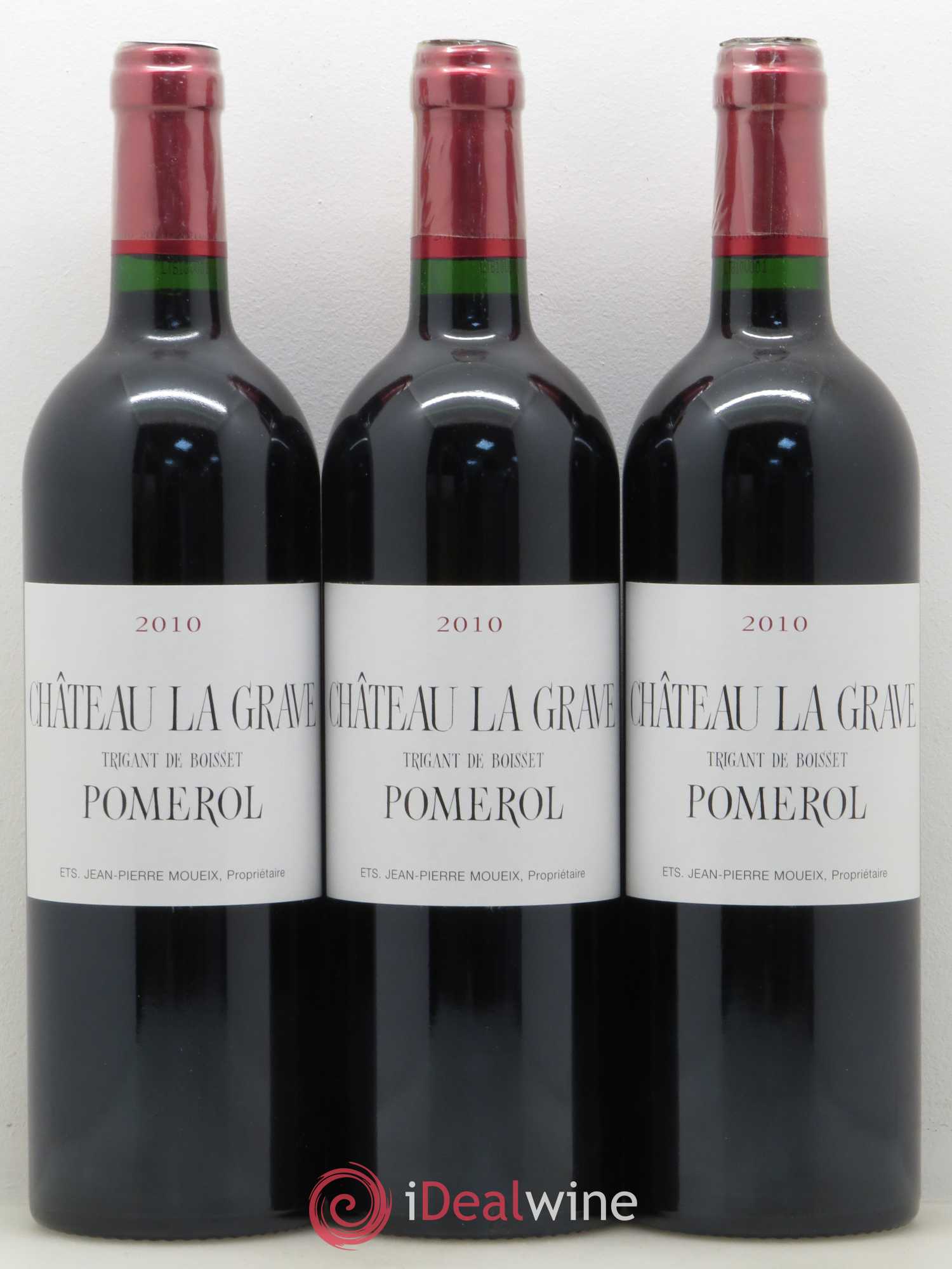 Château La Grave à Pomerol (Trigant de Boisset) 2010 - Lot de 12 bouteilles - 1