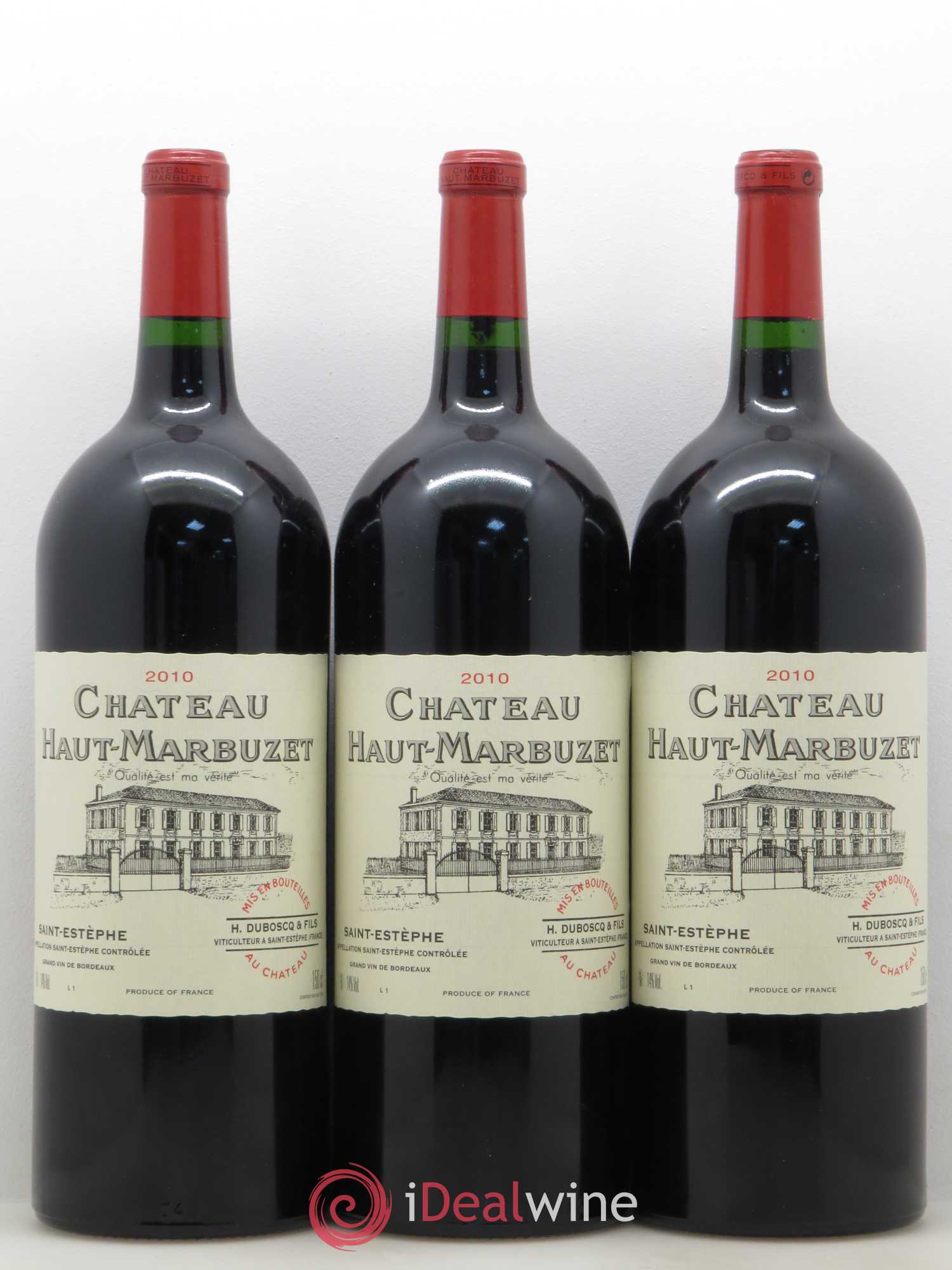 Château Haut Marbuzet 2010 - Lot de 6 magnums - 1