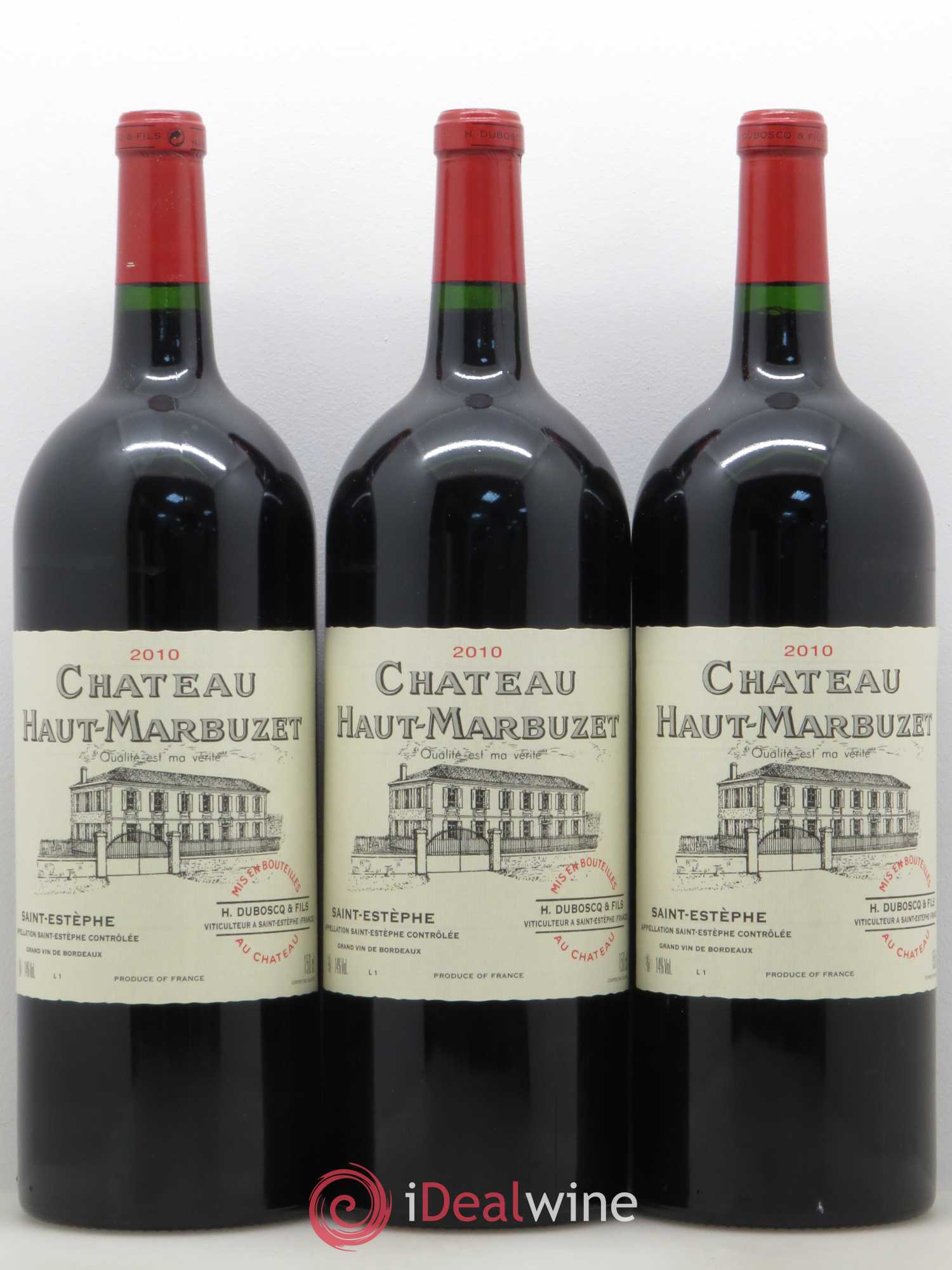 Château Haut Marbuzet 2010 - Lot de 3 magnums - 0