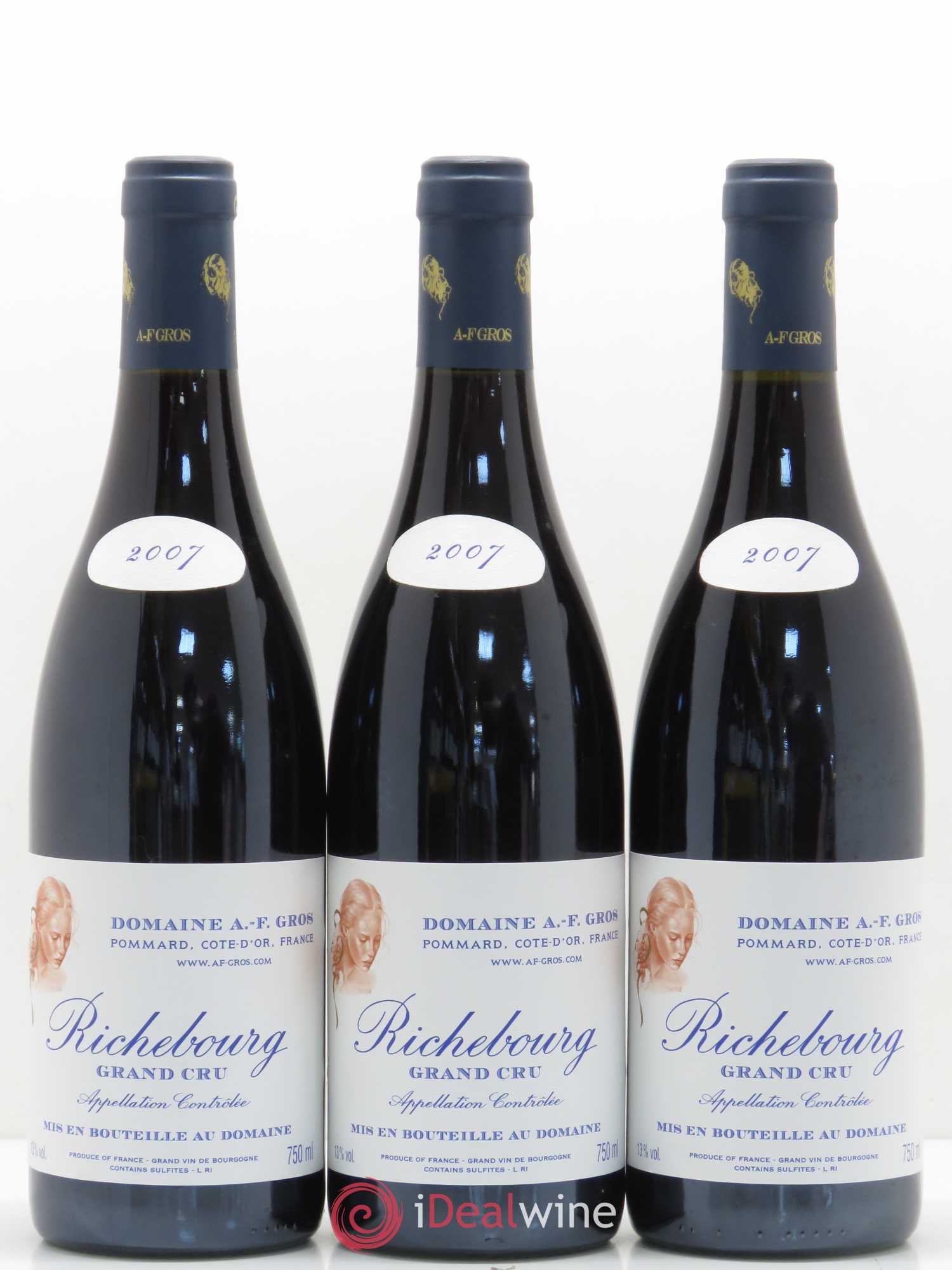 Richebourg Grand Cru Anne Gros 2007 - Posten von 3 Flaschen - 0