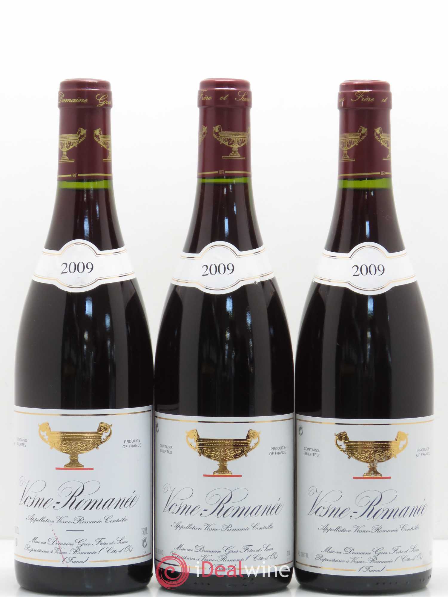Vosne-Romanée Gros Frère & Soeur 2009 - Lot de 3 bouteilles - 0