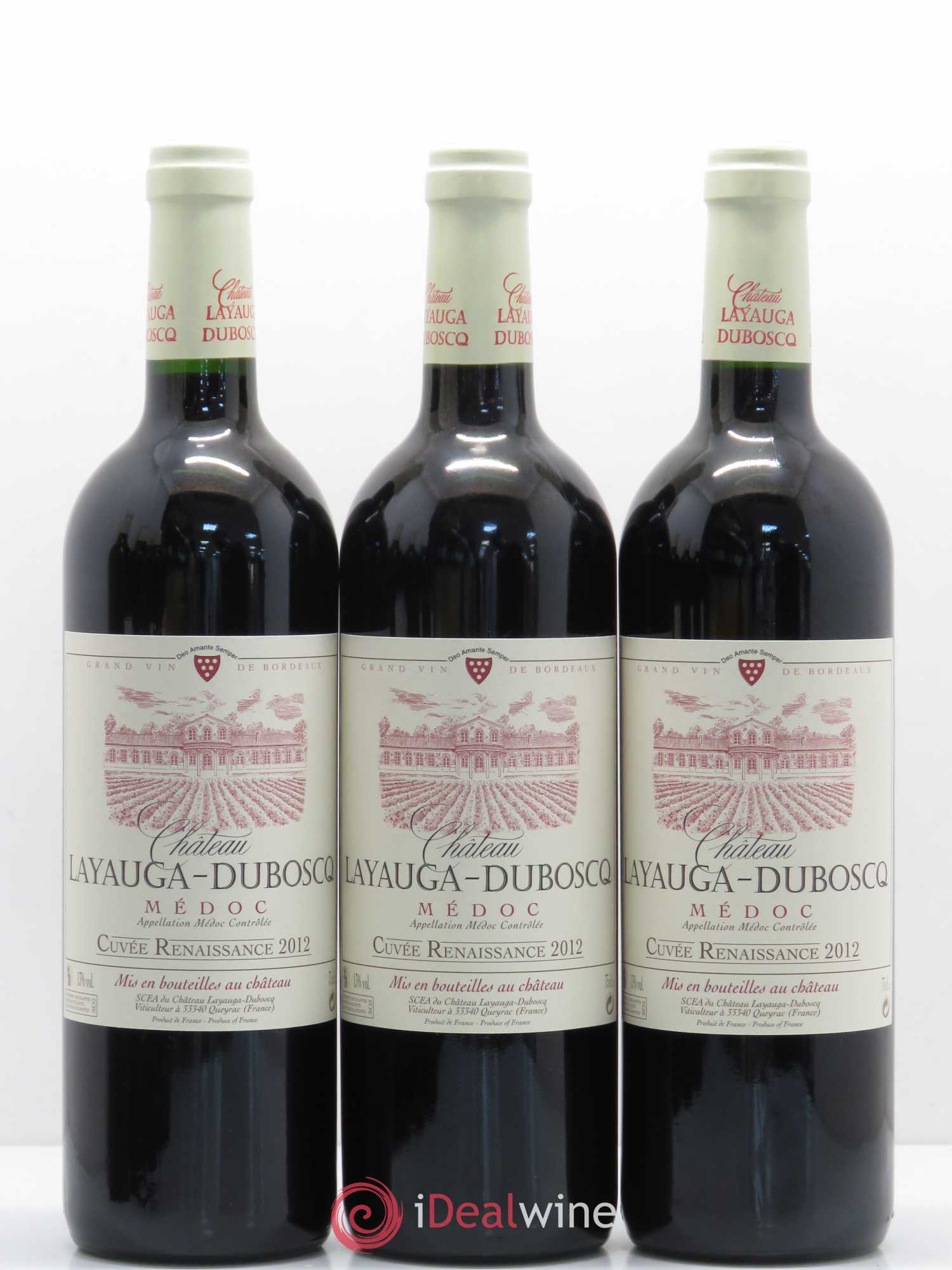 Médoc Layauga Duboscq cuvée Renaissance (sans prix de réserve) 2012 - Posten von 6 Flaschen - 1