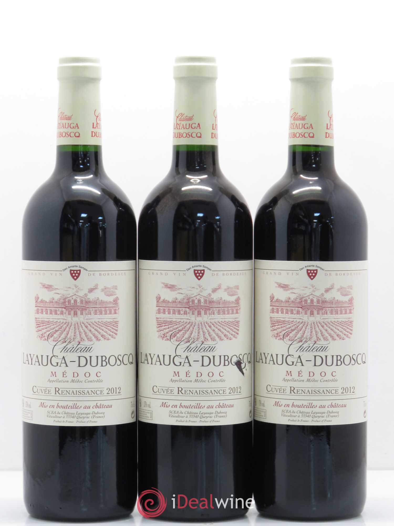 Médoc Layauga Duboscq cuvée Renaissance (sans prix de réserve) 2012 - Posten von 6 Flaschen - 2