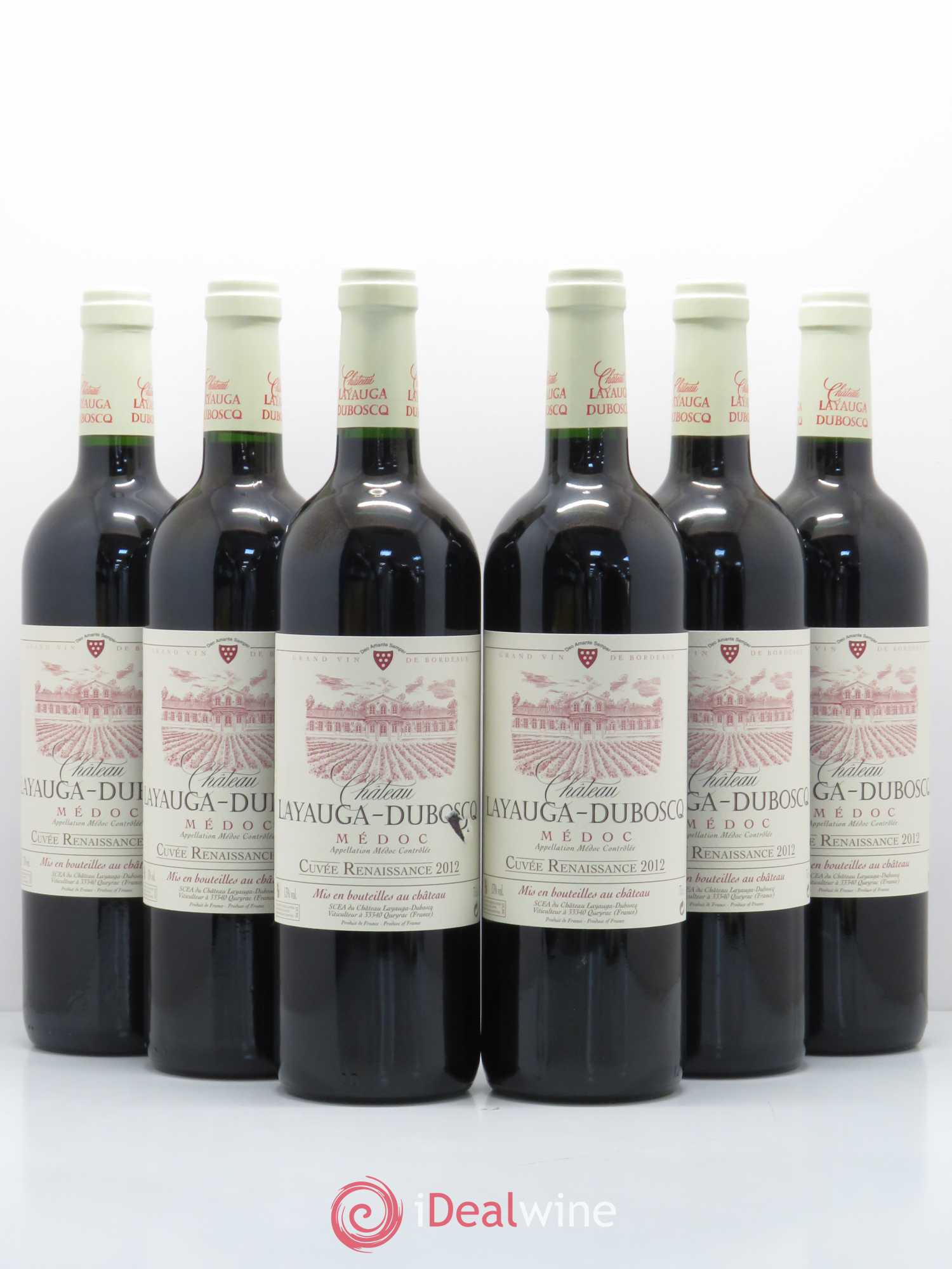 Médoc Layauga Duboscq cuvée Renaissance (sans prix de réserve) 2012 - Posten von 6 Flaschen - 0
