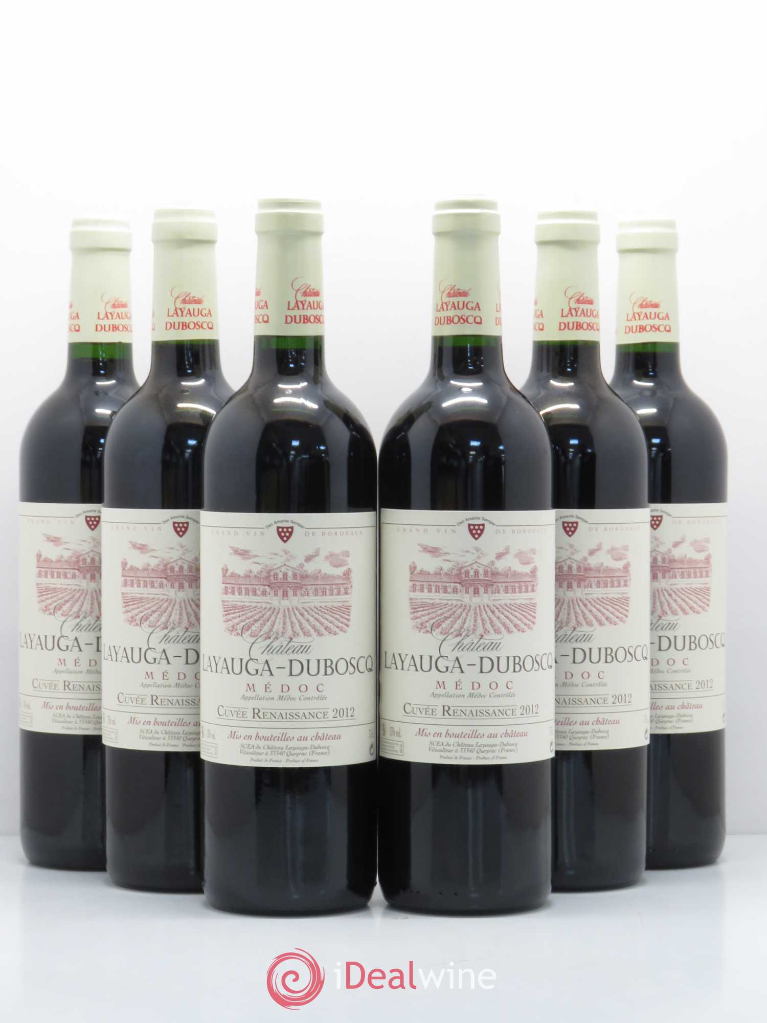 Médoc Layauga Duboscq cuvée Renaissance (sans prix de réserve) 2012 - Posten von 6 Flaschen - 0