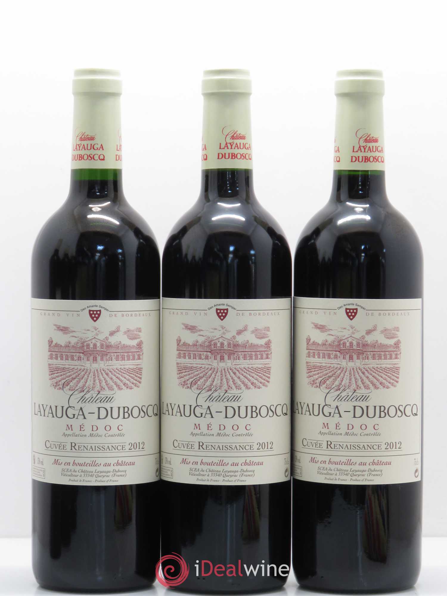 Médoc Layauga Duboscq cuvée Renaissance (sans prix de réserve) 2012 - Posten von 6 Flaschen - 2