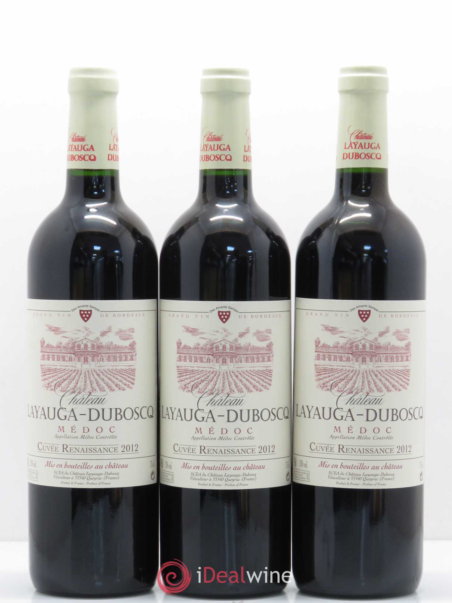 Médoc Layauga Duboscq cuvée Renaissance (sans prix de réserve) 2012 - Posten von 6 Flaschen - 2