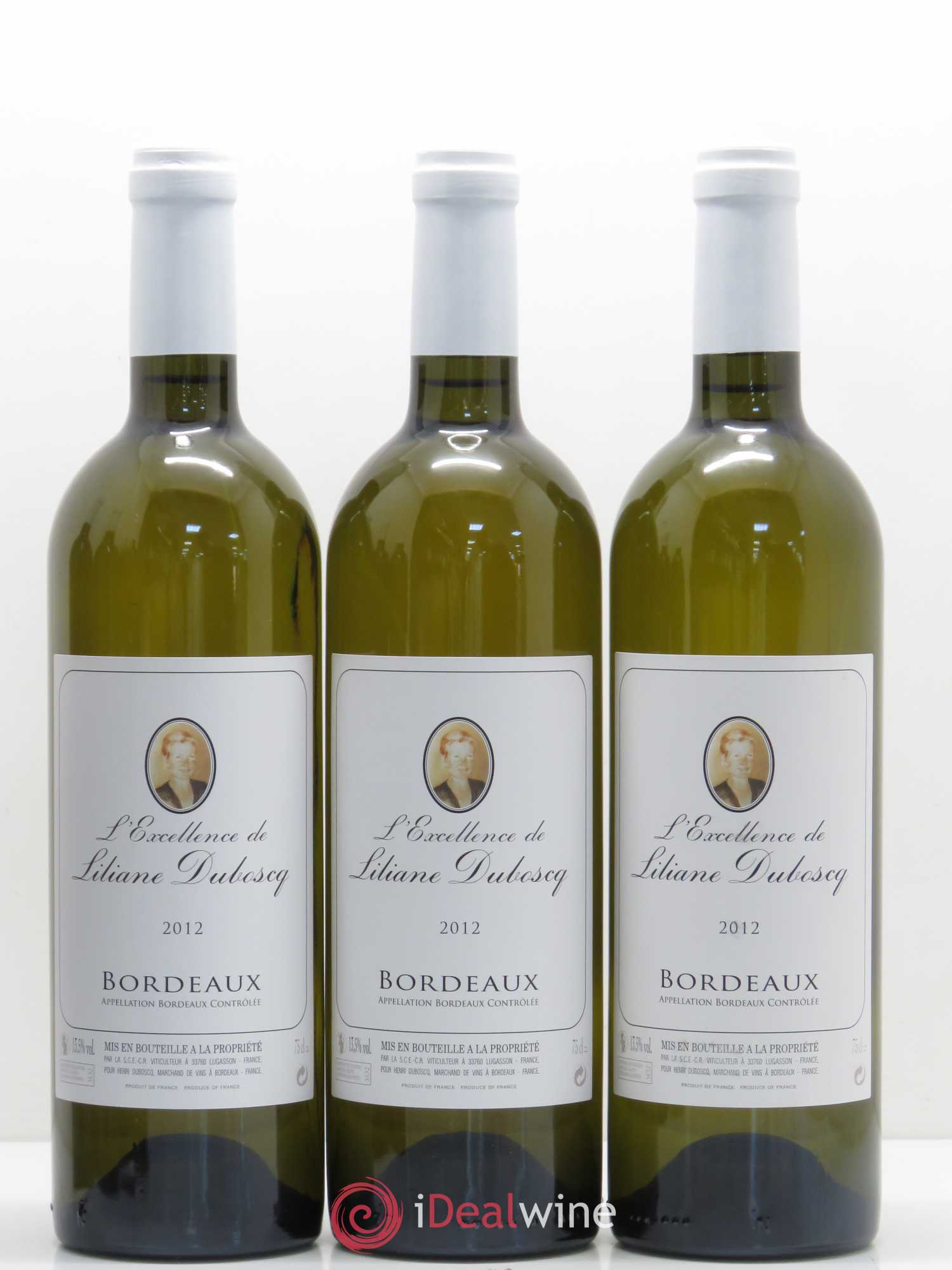 Bordeaux Excellence de Liliane Duboscq (sans prix de réserve) 2012 - Lot de 6 bouteilles - 1