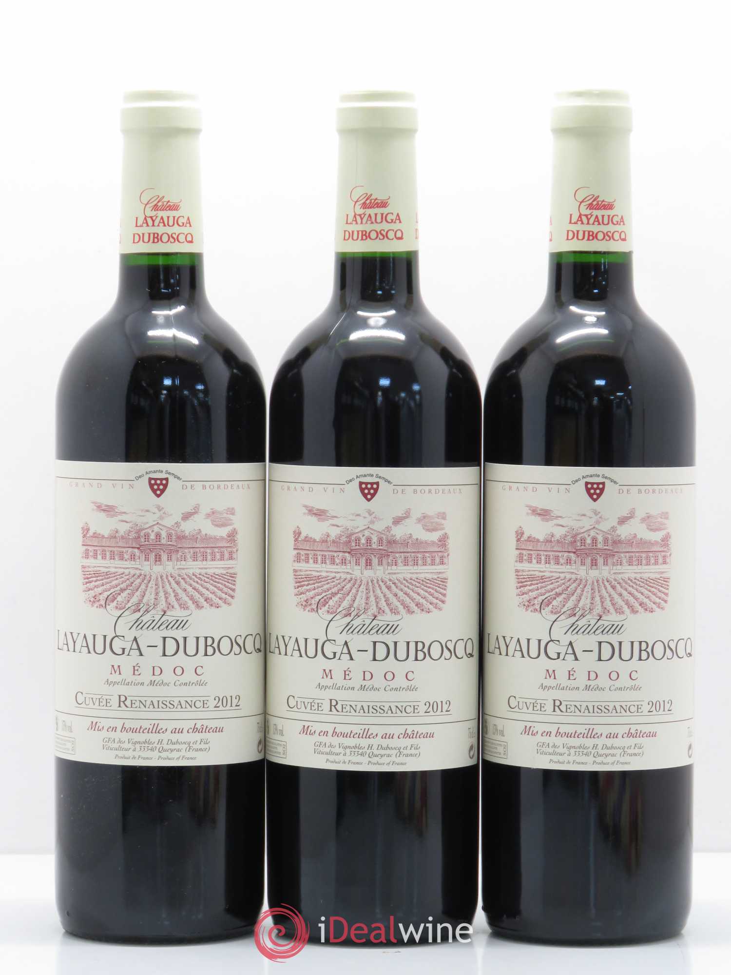 Médoc Layauga Duboscq Cuvée Renaissance (sans prix de réserve) 2012 - Posten von 12 Flaschen - 2