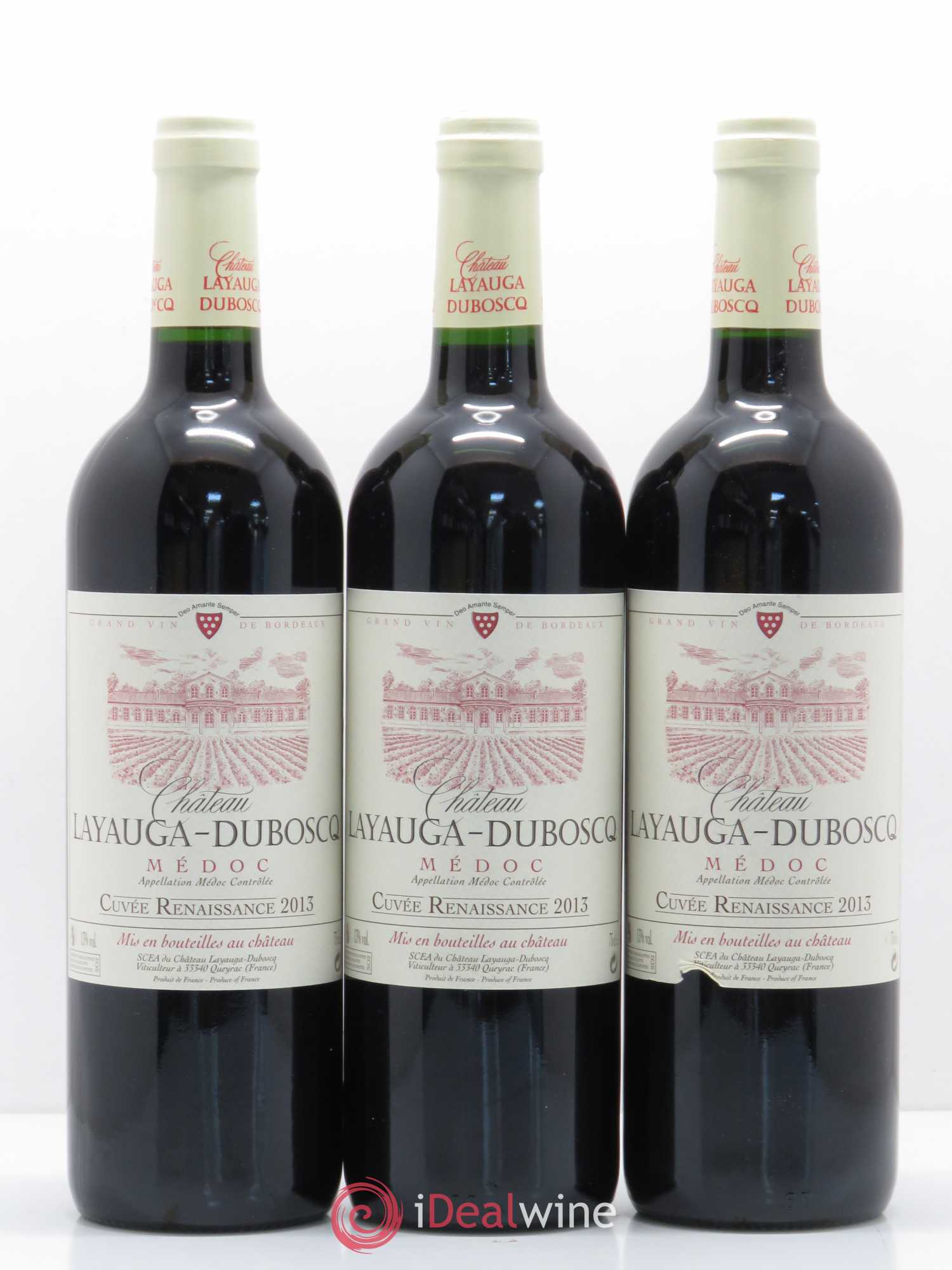 Médoc Layauga Duboscq Cuvée Renaissance (sans prix de réserve) 2013 - Posten von 12 Flaschen - 1
