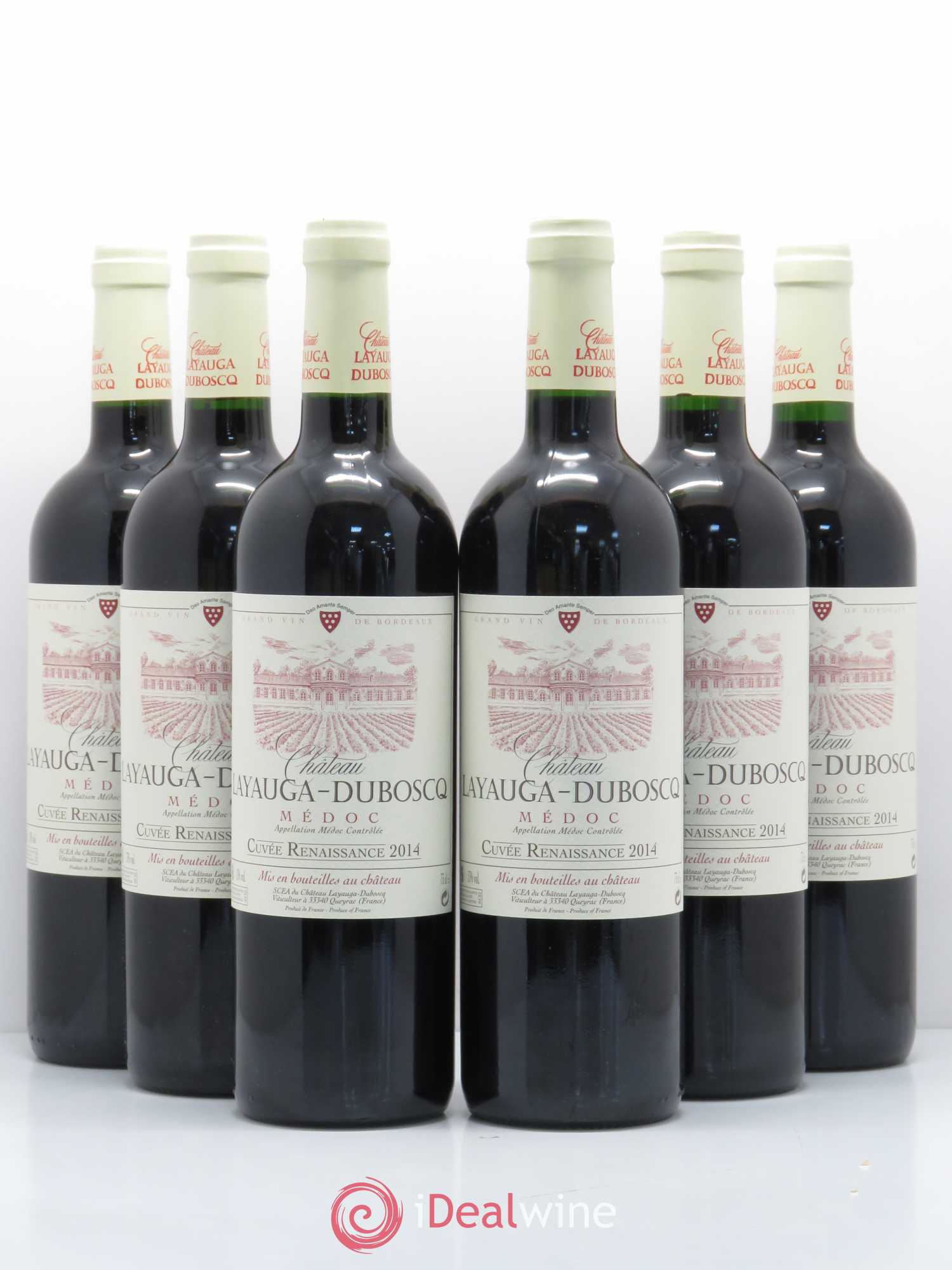 Médoc Layauga Duboscq Cuvée Renaissance (sans prix de réserve) 2014 - Posten von 6 Flaschen - 0