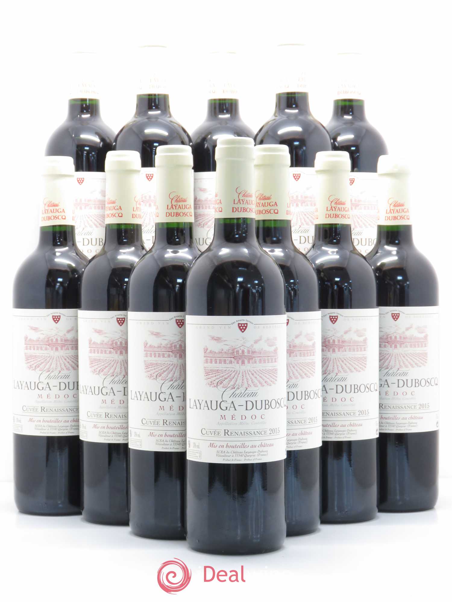 Médoc Château Layauga Duboscq cuvée Renaissance (sans prix de réserve) 2015 - Posten von 12 Flaschen - 0