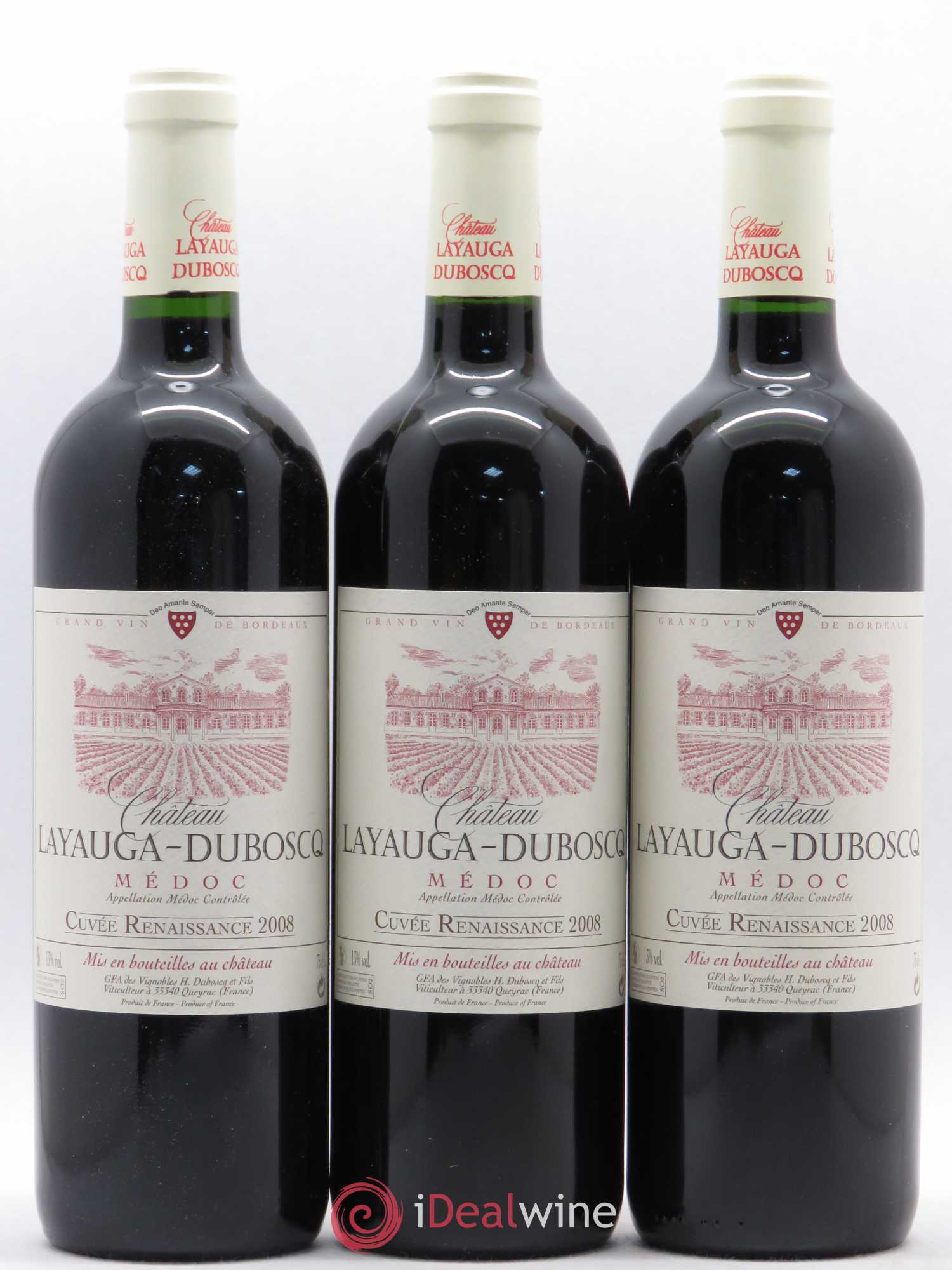 Médoc Château Layauga Dubosq 2008 - Posten von 12 Flaschen - 2
