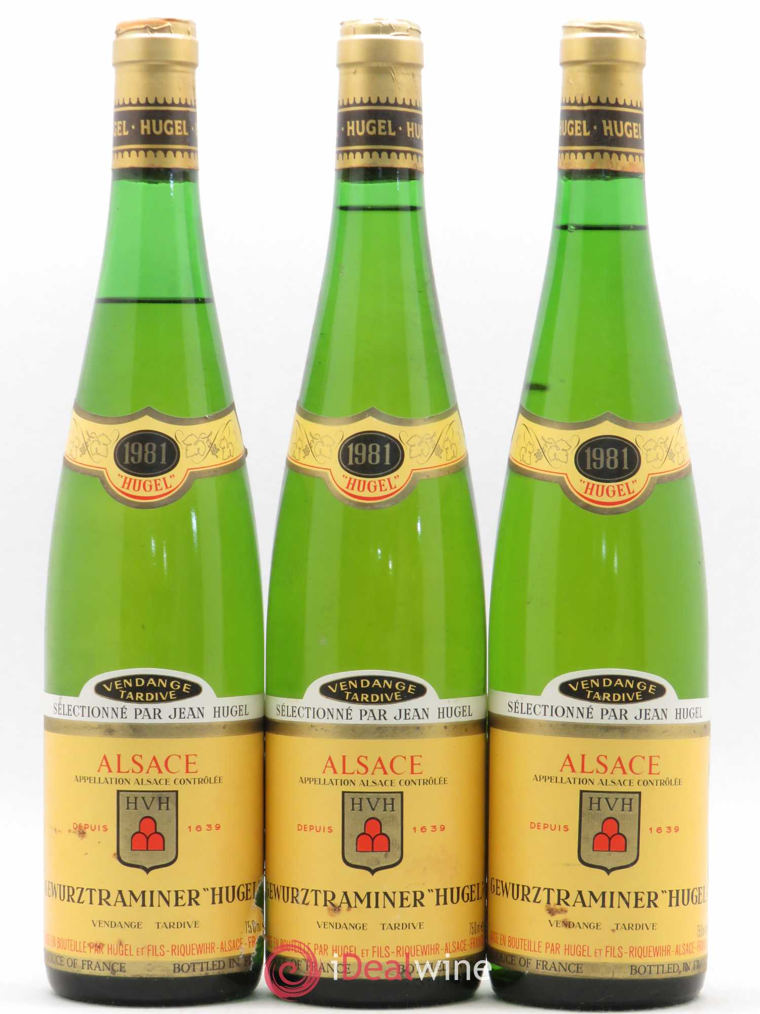 Gewurztraminer Vendanges Tardives Hugel (Domaine) 1981 - Lotto di 3 bottiglie - 0