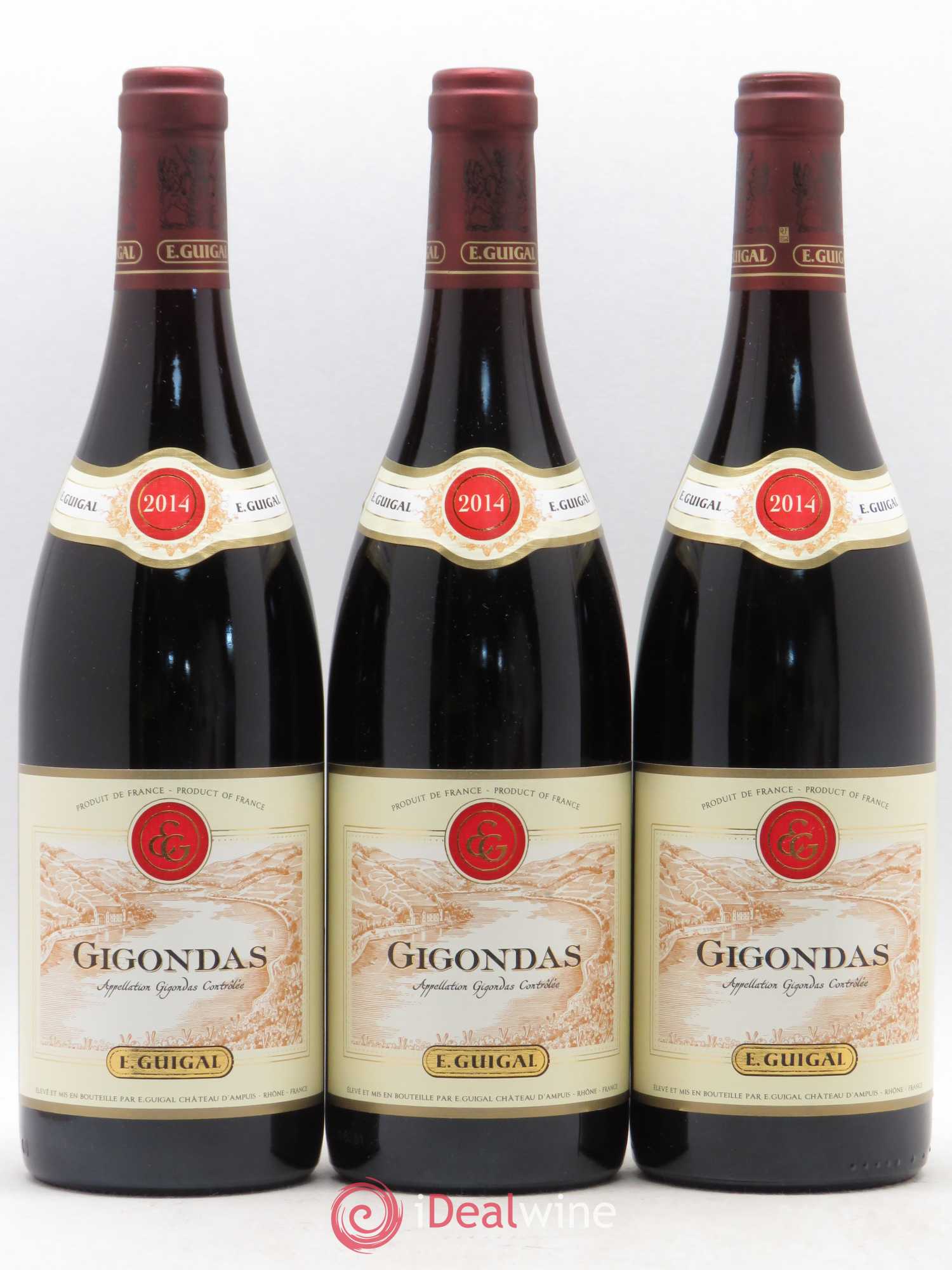 Gigondas Guigal 2014 - Lot de 3 bouteilles - 0