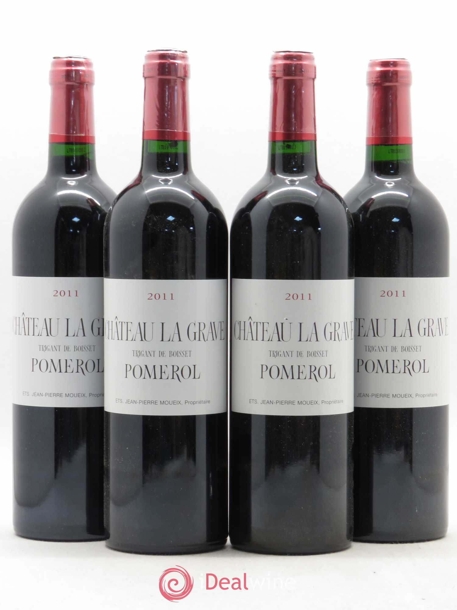 Château La Grave à Pomerol (Trigant de Boisset) 2011 - Lot de 4 bouteilles - 0